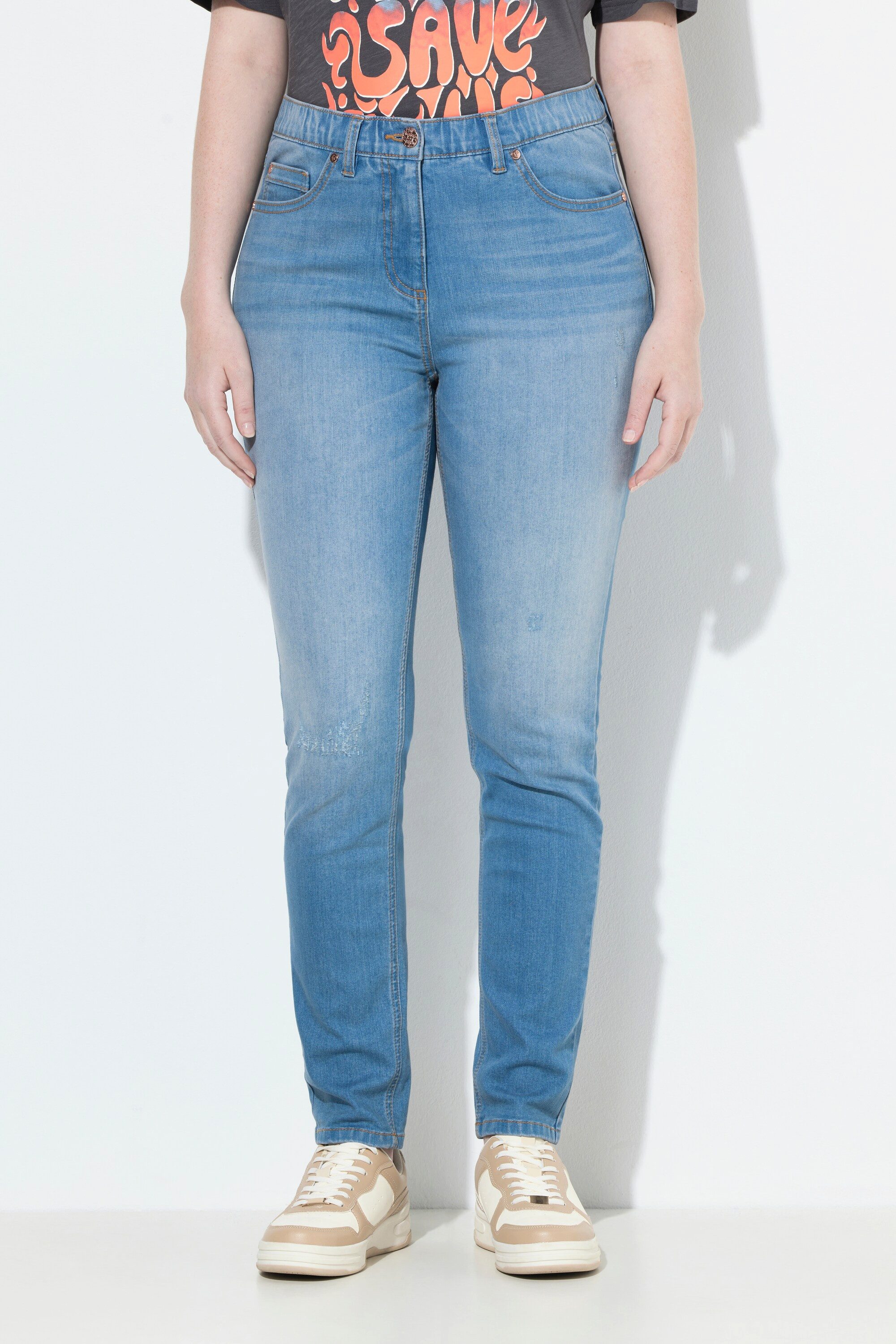 Ulla Popken Regular-fit-Jeans Jeans Sarah schmales Bein Stretchdenim recycelt