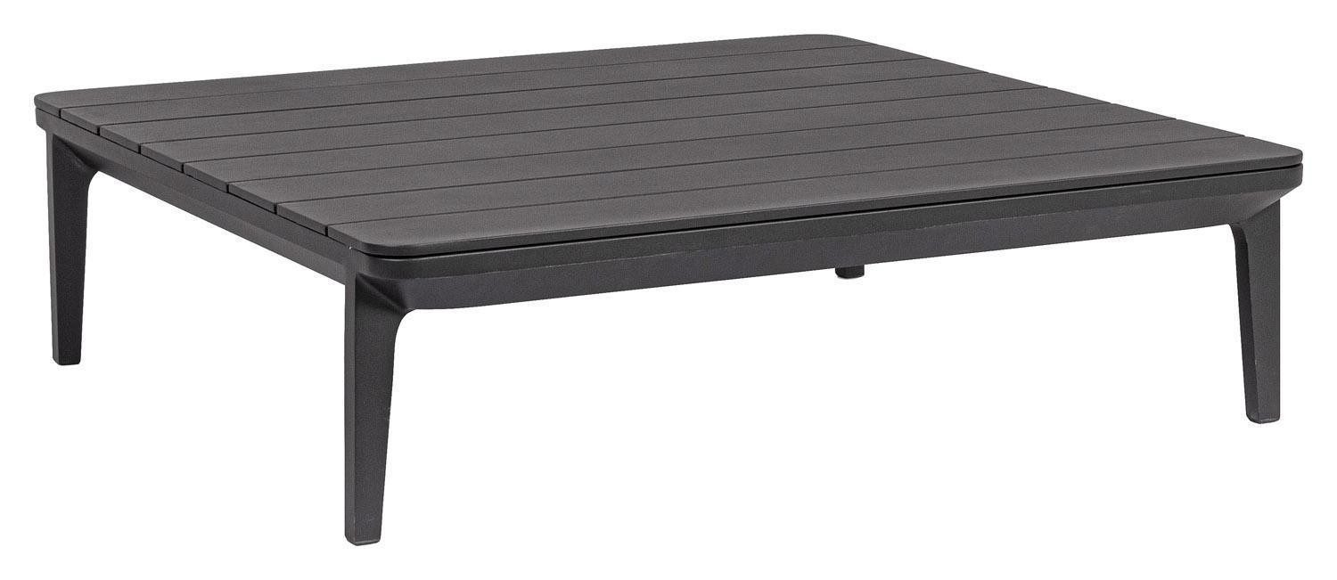 Bizzotto Gartentisch MATRIX, B 99 x T 99 cm, Aluminium, Anthrazit, Loungetisch, Höhe 33 cm, Witterungsbeständig