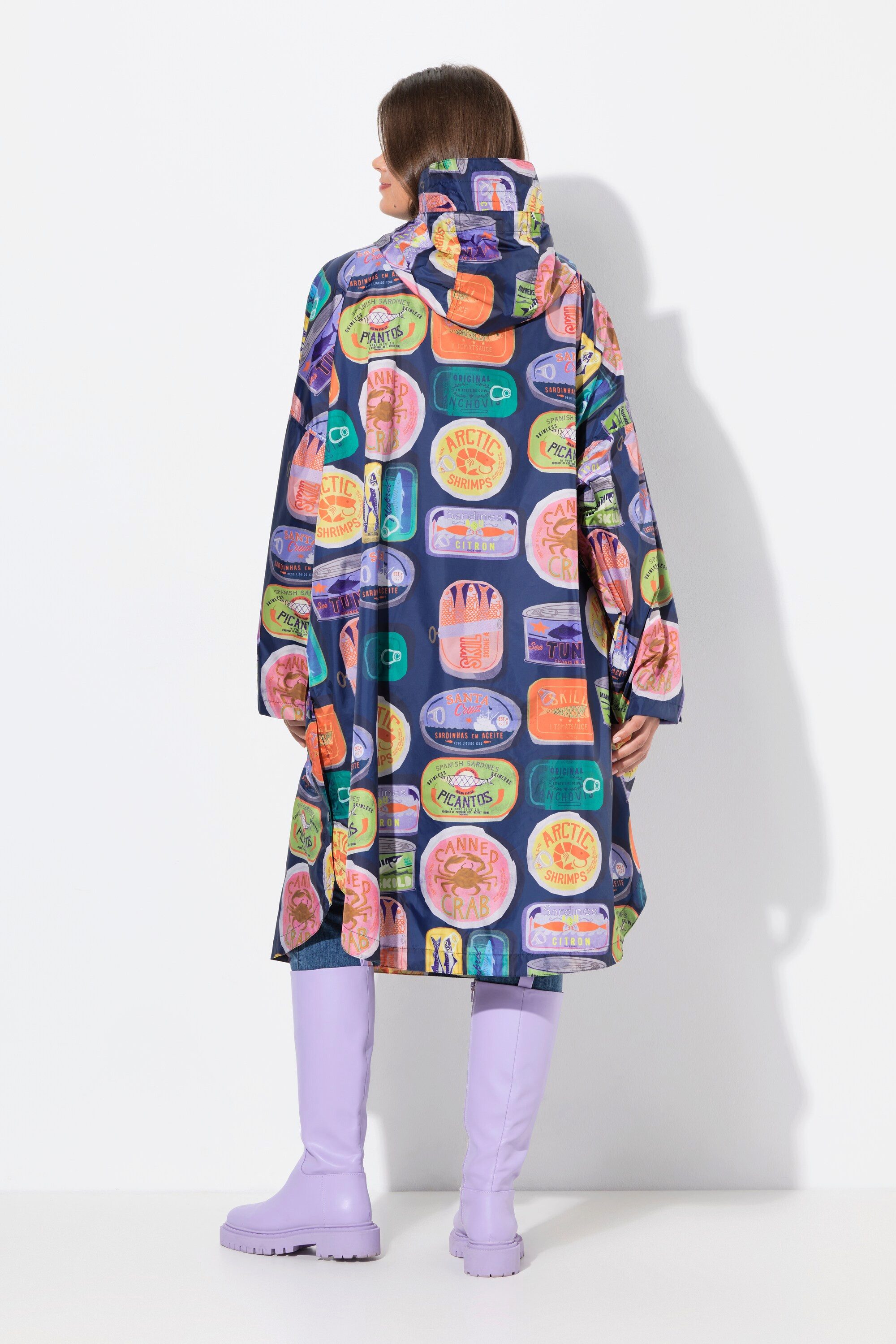 Laurasøn Funktionsjacke Funktions-Regencape Unisex Print Kapuze