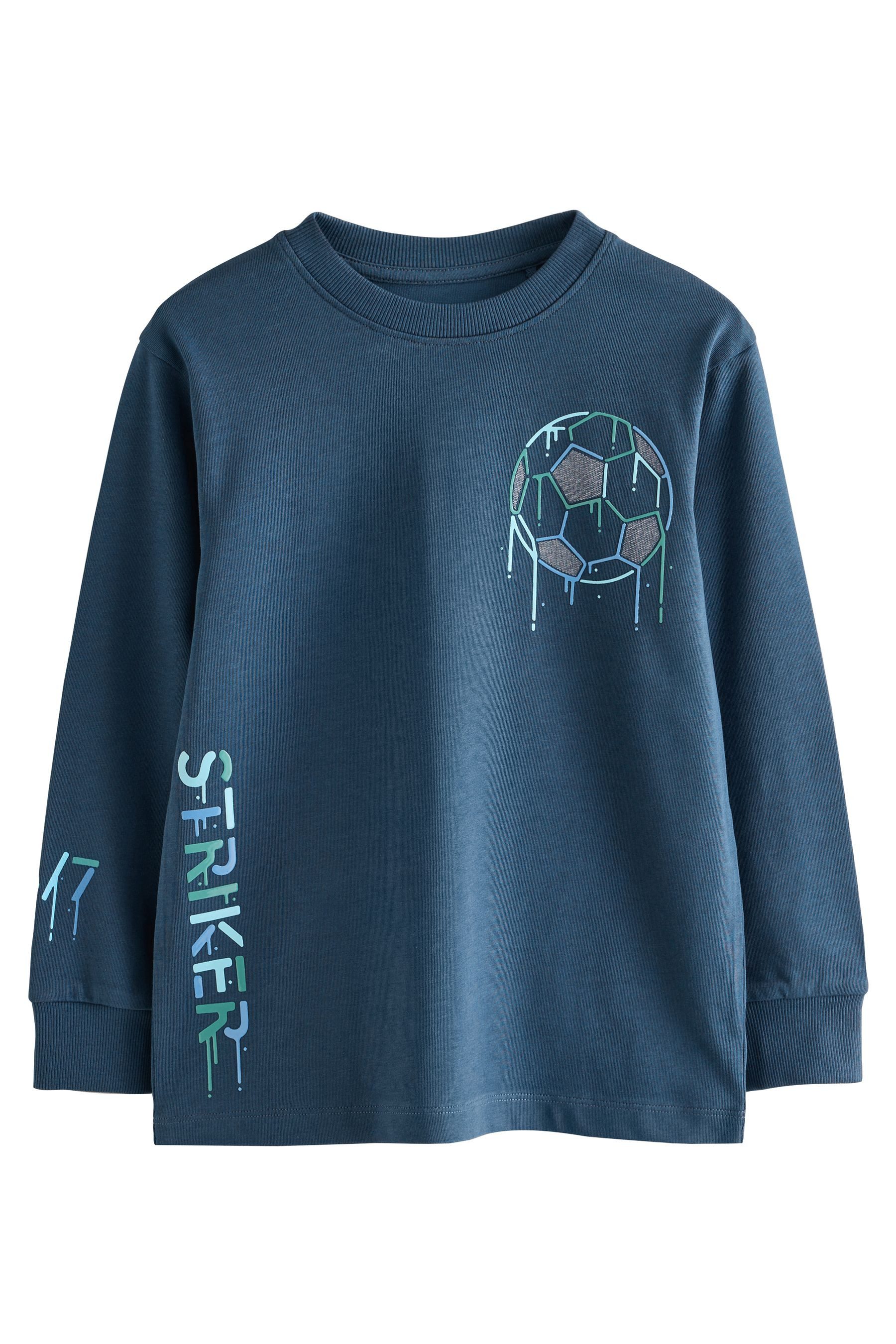 Next Langarmshirt Relaxed Fit Langarmshirts mit Grafik, 3er-Pack (3-tlg) – Bild 3 von 5