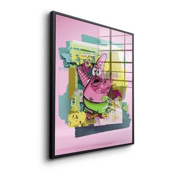 DOTCOMCANVAS® Acrylglasbild Layer Patrick - Acrylglas, Acrylglasbild Patrick Star Spongebob Comic Cartoon Pop Art rosa pink