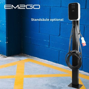 EM2GO Stationär Elektroauto-Ladestation AC Wallbox 22kW 7.5m Typ 2 Kabel + RFID-Kartenleser + CEE-Kabel, 22,00kW / 32A, 1-phasig, 3-phasig