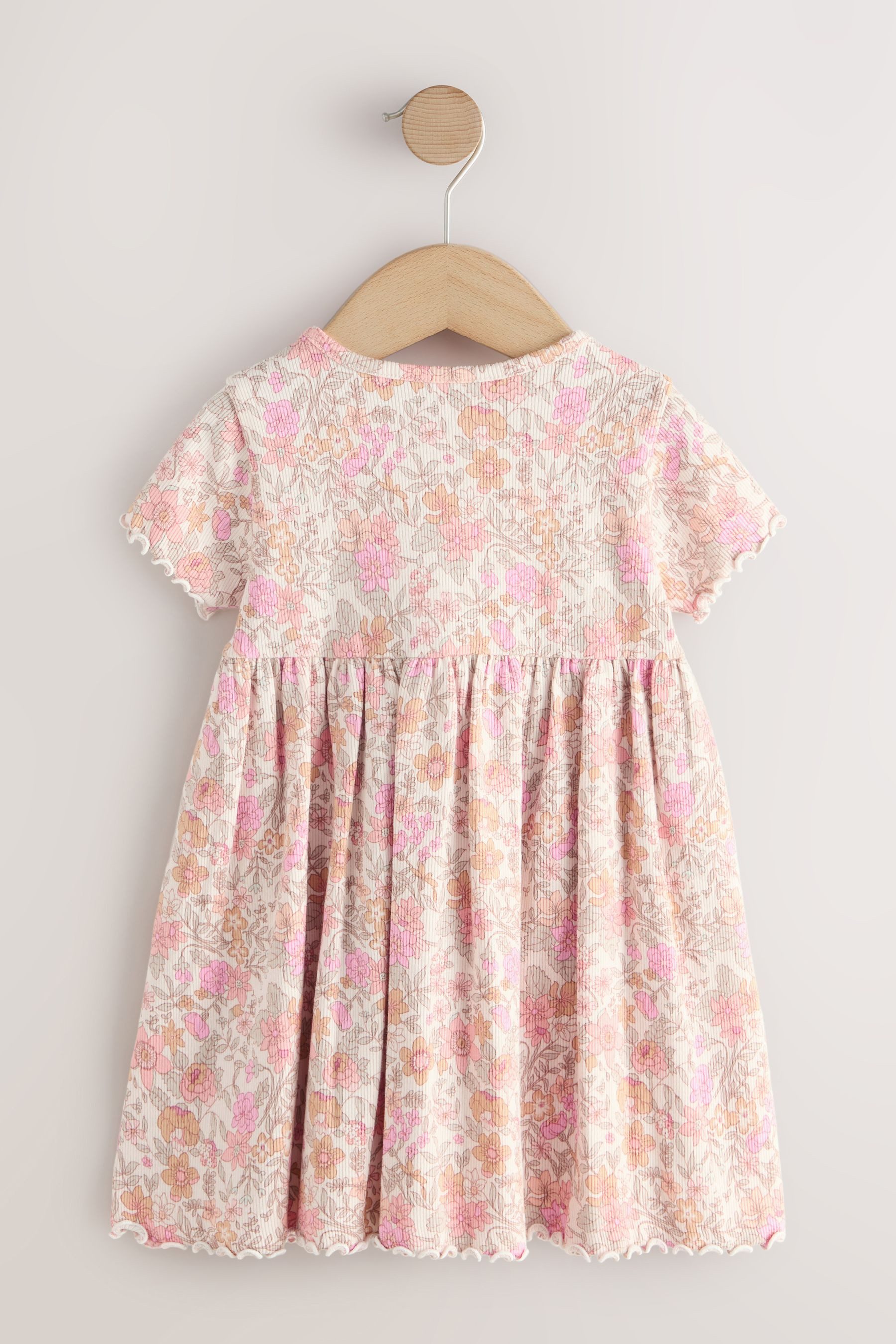 Next Jerseykleid Geripptes Kurzarmkleid (1-tlg)