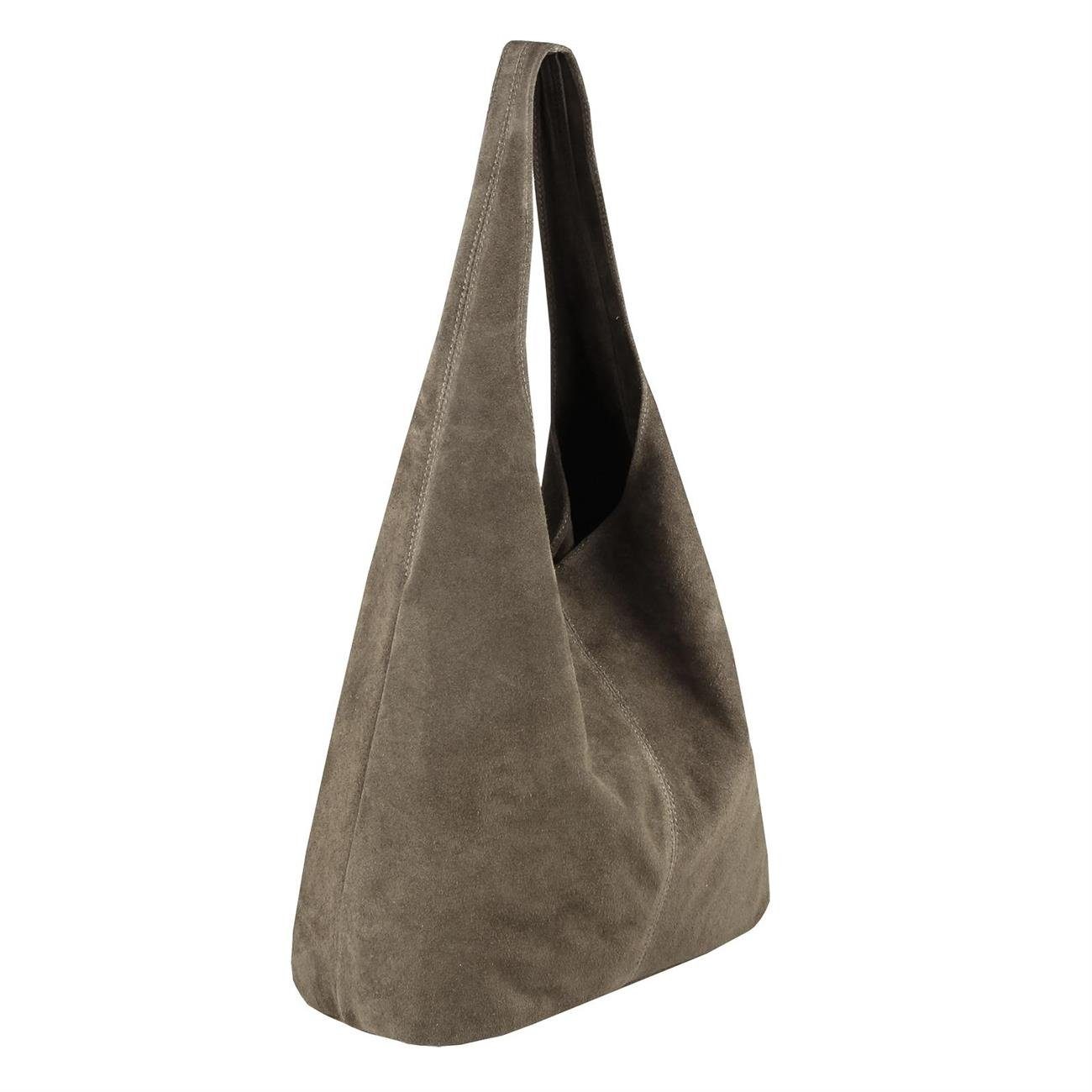 ITALYSHOP24 Schultertasche Made in Italy Damen Leder Wildleder Tasche Umhän günstig online kaufen