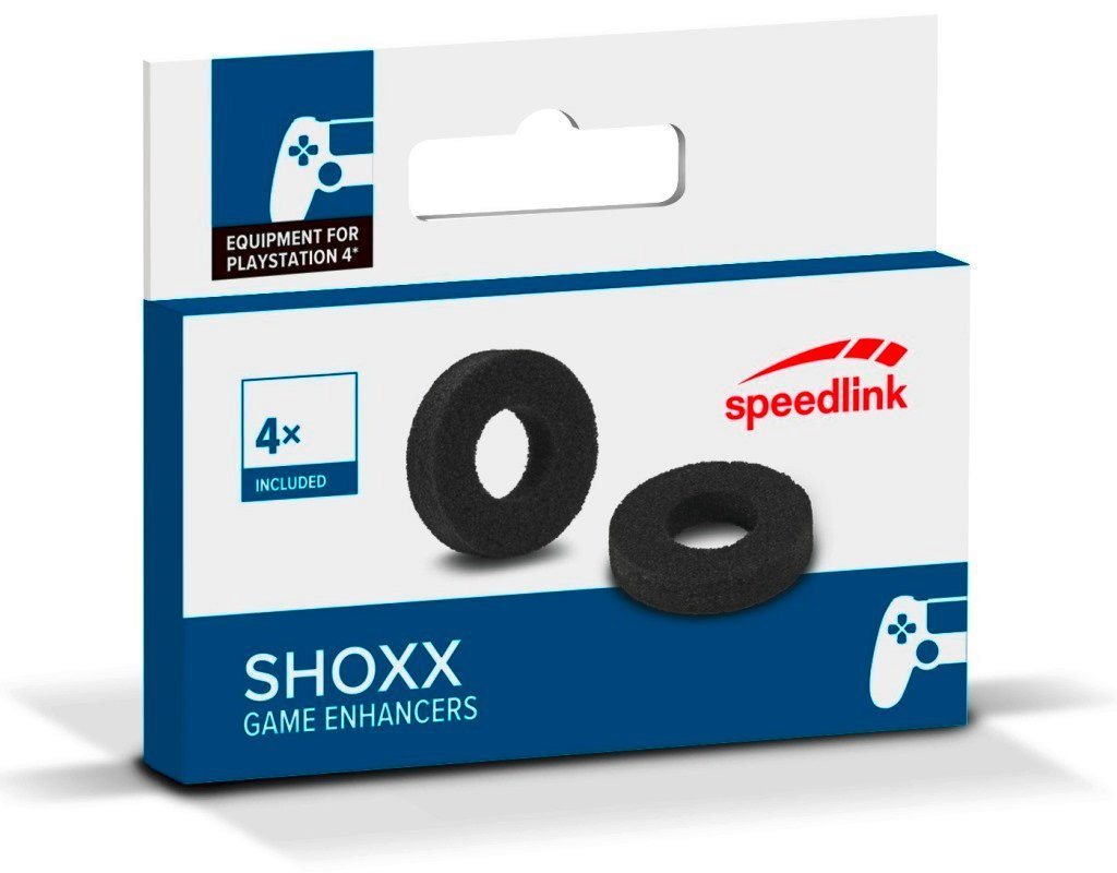 Speedlink Controller-Präzisionsring 4 SHOXX Game Enhancer Stoß-Dämpfer Thumb-Stick Ringe, für Sony PS4 Controller
