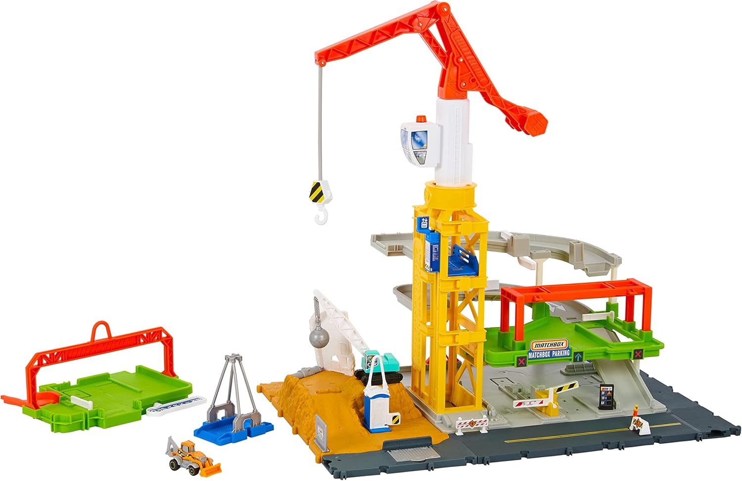 Mattel® Spielzeug-Kran MATTEL HPD63 Matchbox Action Drivers Riesen Baustelle