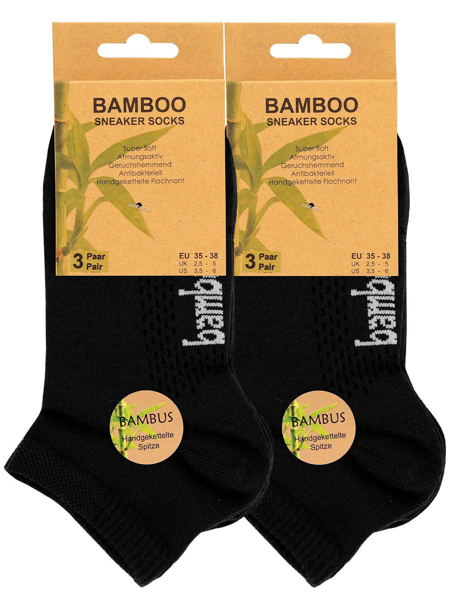 Cotton Prime® Sneakersocken Kurze Socken für Damen & Herren (6-Paar) weich und atmungsaktiv durch Viskose