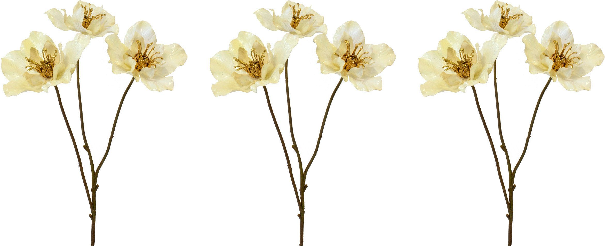 Creativ green Winterliche Kunstpflanze "Weihnachtsdeko" Zweig in metallic-O günstig online kaufen