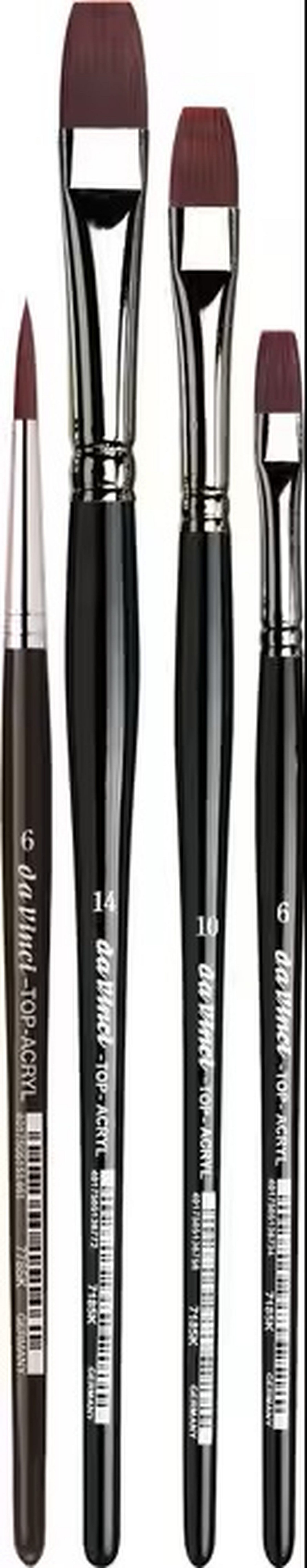 Da Vinci Malpinsel TOP-Acryl, (4 St)
