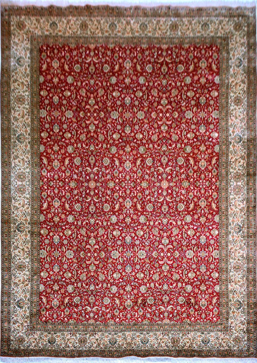 Seidenteppich ALLOVER 999x3 von KAYOOM - königliches Rot