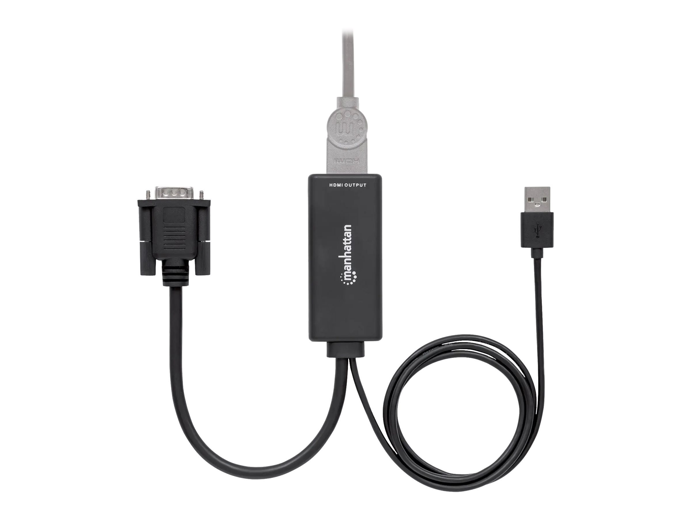 IC INTRACOM MANHATTAN VGA und USB auf HDMI-Konverter Manhattan. weiß HDMI-Kabel