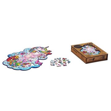 Unidragon Puzzle 313-tlg. Holzpuzzle Inspiring Unicorn King Size 31x41 cm, Puzzleteile