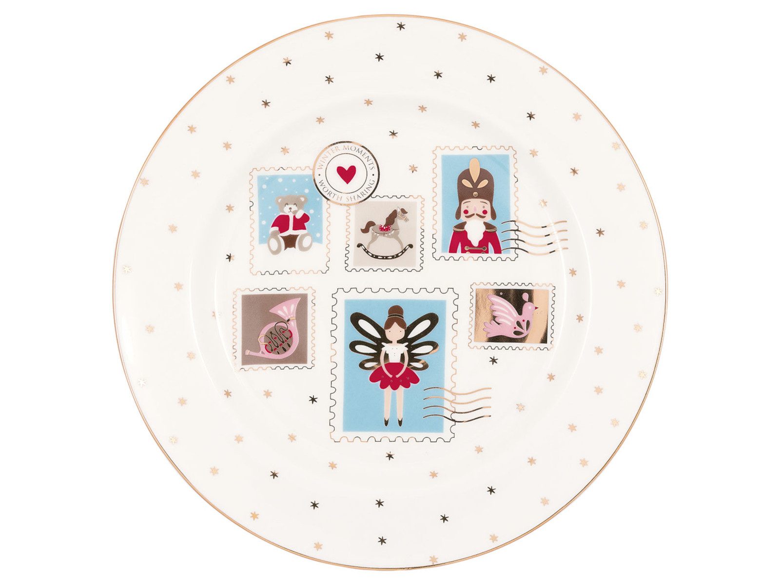 Greengate Frühstücksteller Xmas letter Frühstücksteller white 20,5cm