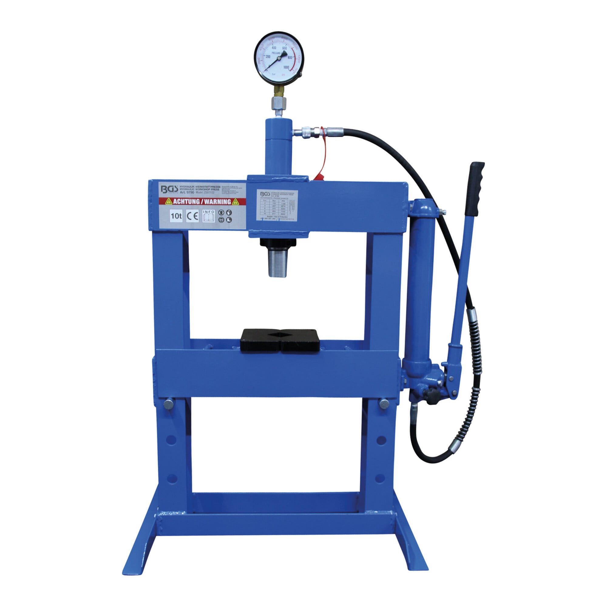BGS technic Pressmaschine BGS Hydraulik-Werkstattpresse 10 t