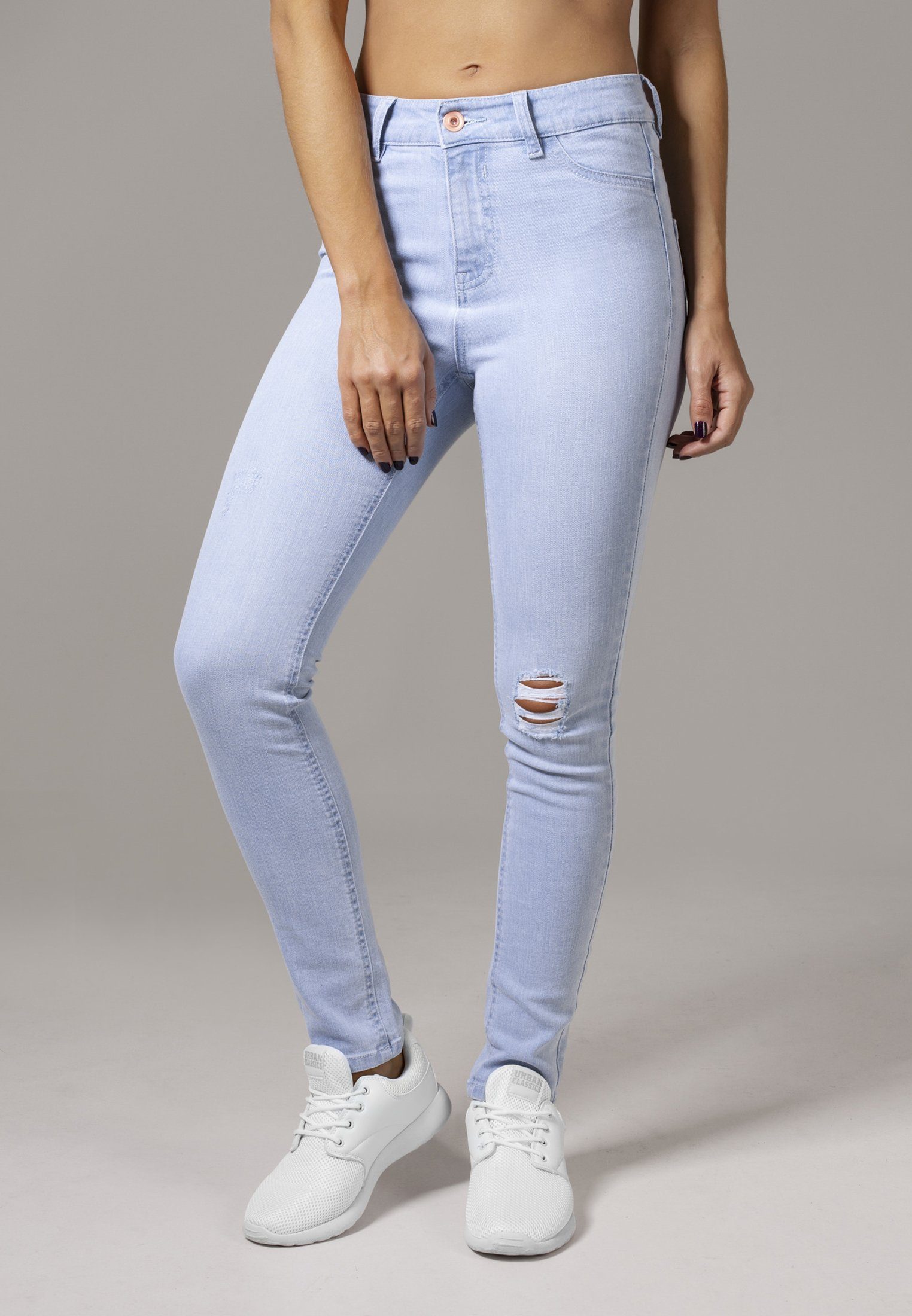 Bequeme Jeans CLASSICS (20344) Lightblue Pants (1-tlg) Ladies High URBAN Denim Skinny Waist Damen