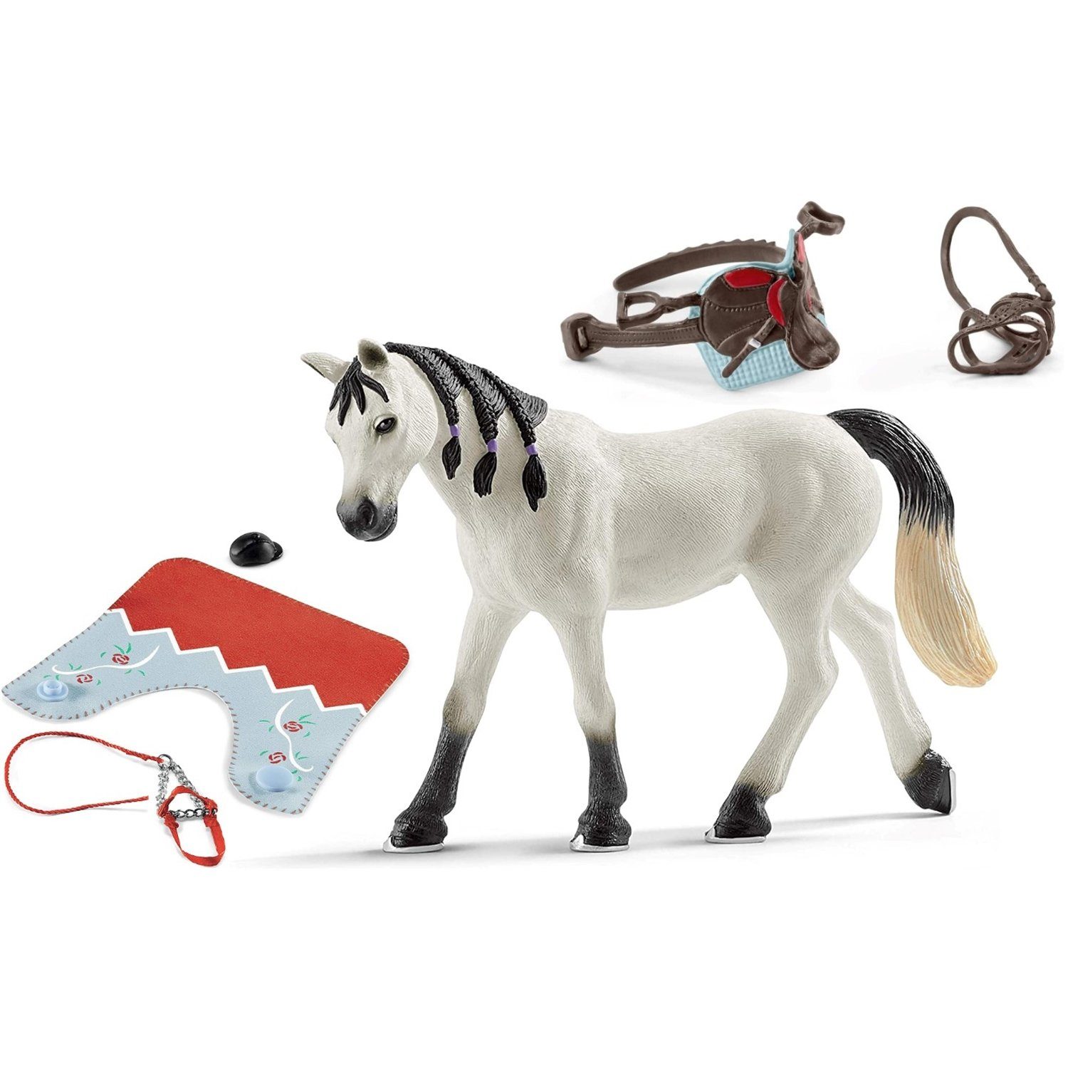 Schleich® Tierfigur 13908-42459-89 Horse Club Set 3er + Decke Stute Araber