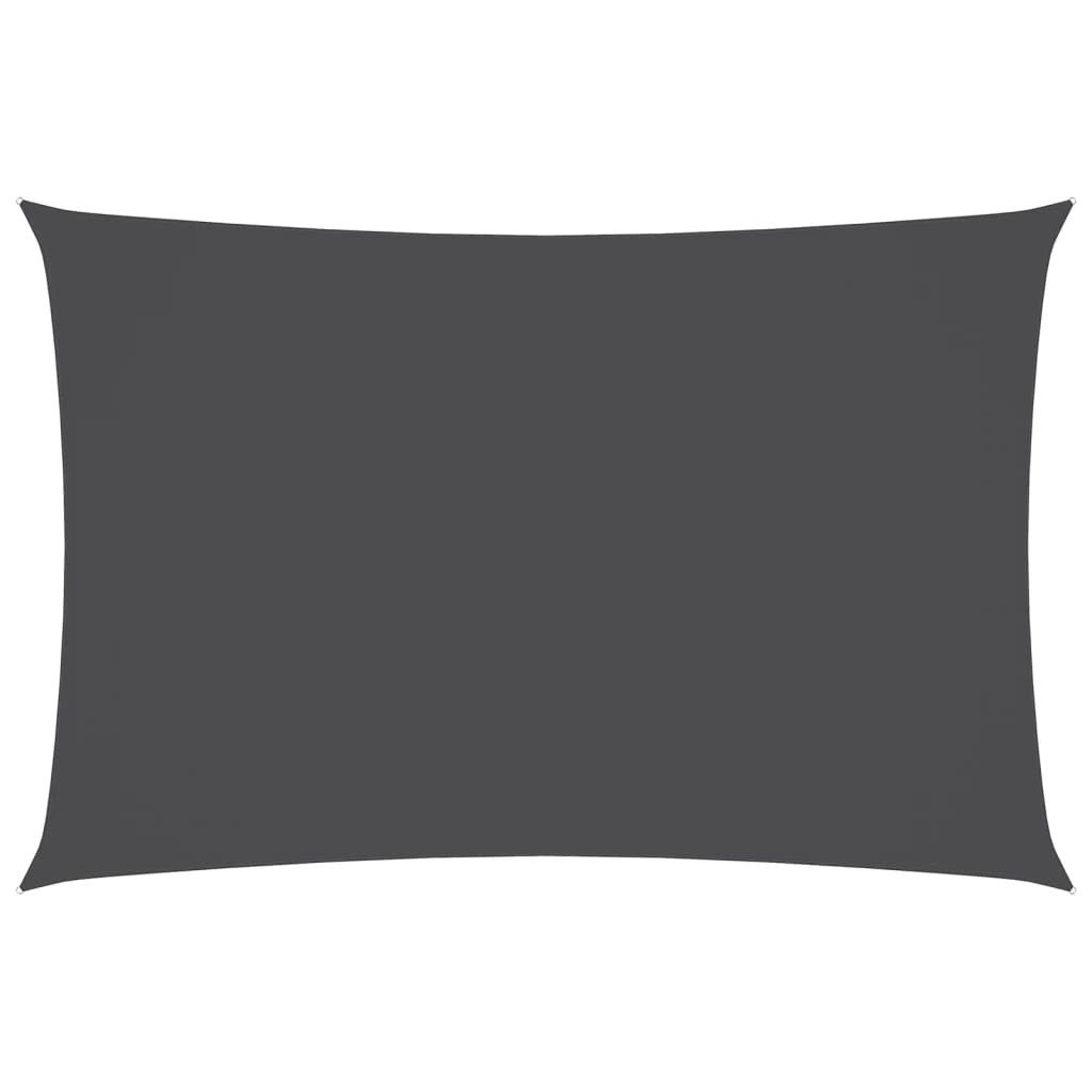 vidaXL Sonnensegel Sonnensegel Oxford-Gewebe Rechteckig 6x8 m Anthrazit, (1-tlg)