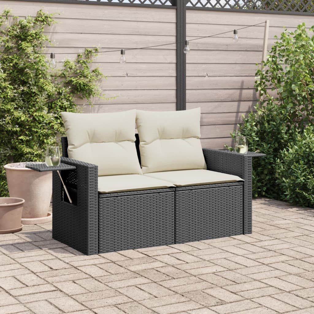 vidaXL Loungesofa Gartensofa mit Kissen 2-Sitzer günstig online kaufen