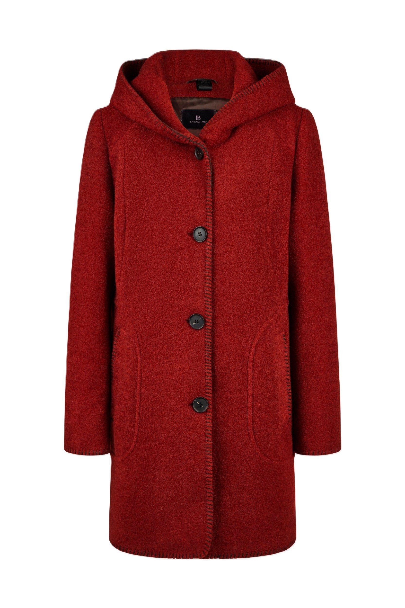 Barbara Lebek Wollmantel Jacke mit Kapuze - Winterjacke - Damen Mantel