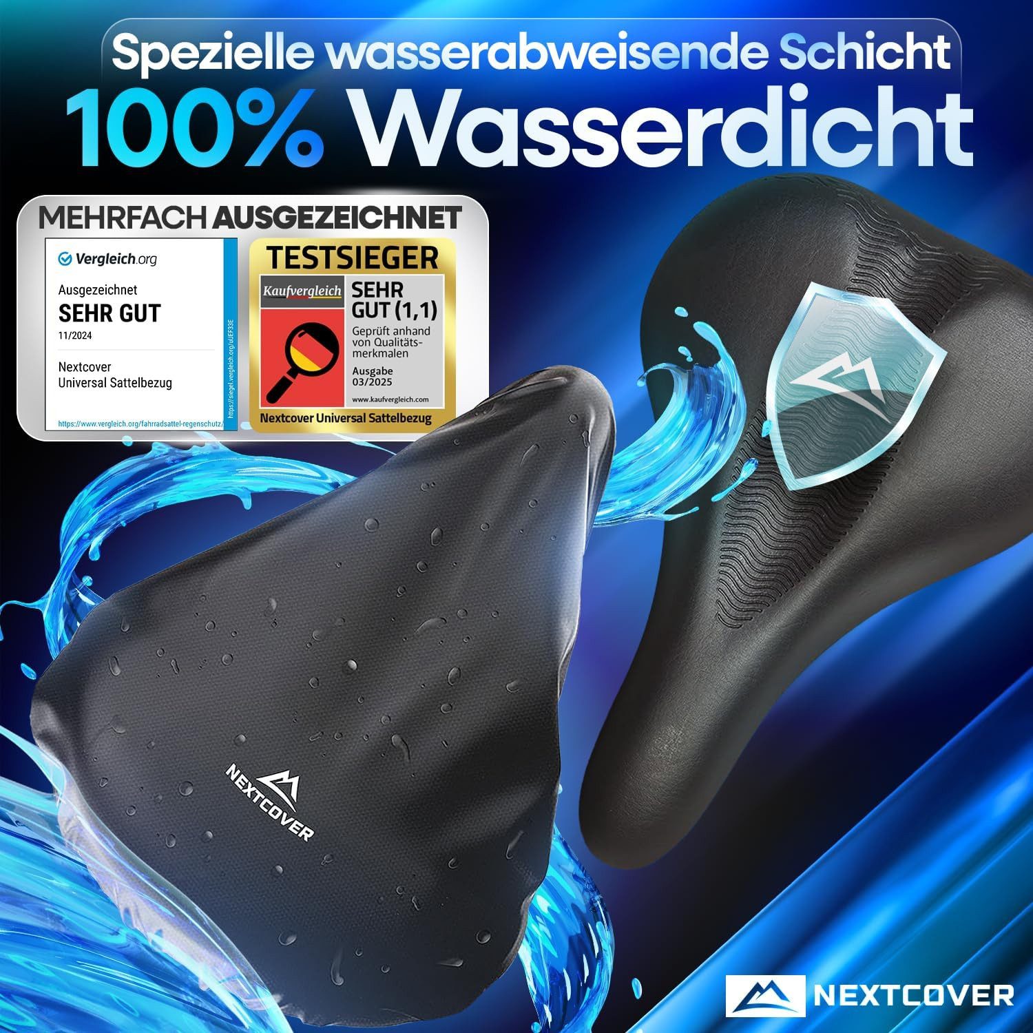 Nextcover Sattelbezug Nextcover® Universal Sattelbezug Fahrrad 2er Set