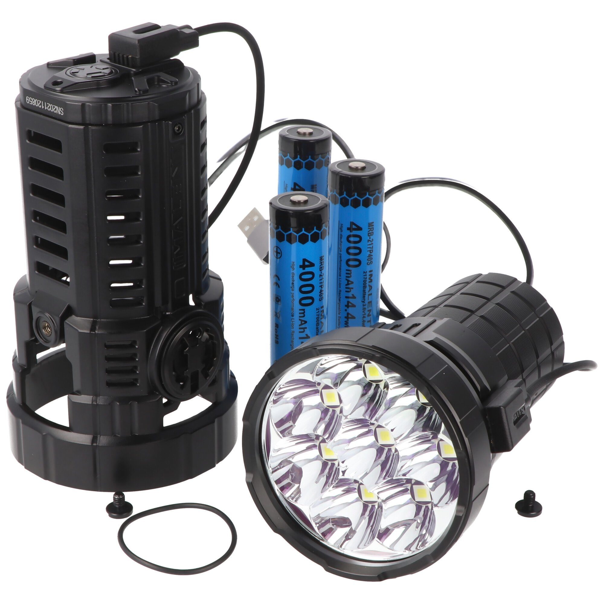 Imalent Arbeitsleuchte Imalent RS50 LED-Taschenlampe mit 20.000 Lumen, Reichweite 1.160 Mete