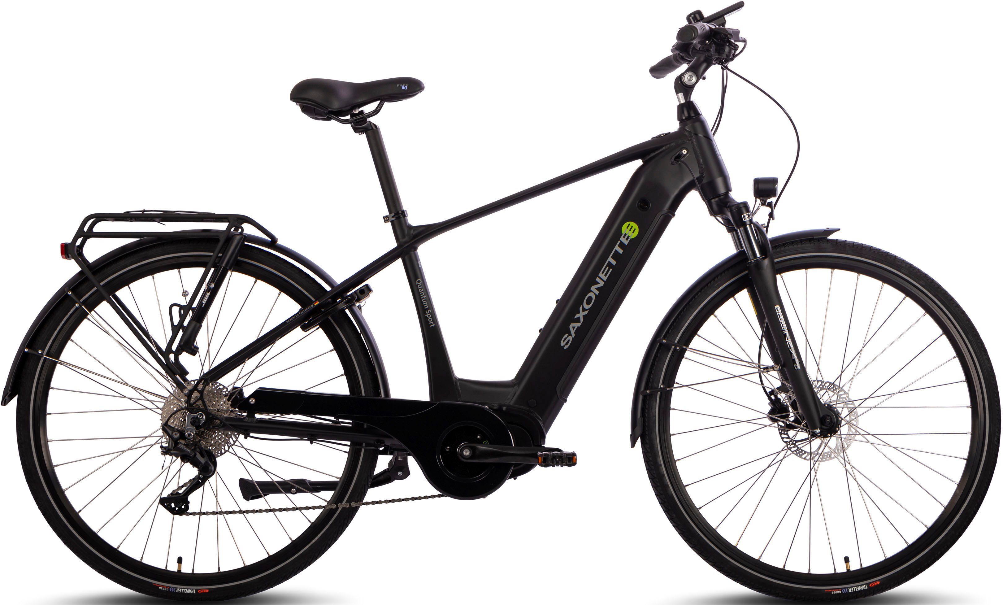 SAXONETTE E-Bike Quantum Sport Man, 10 Gang Shimano, Kettenschaltung, Mittelmotor, 540 Wh Akku