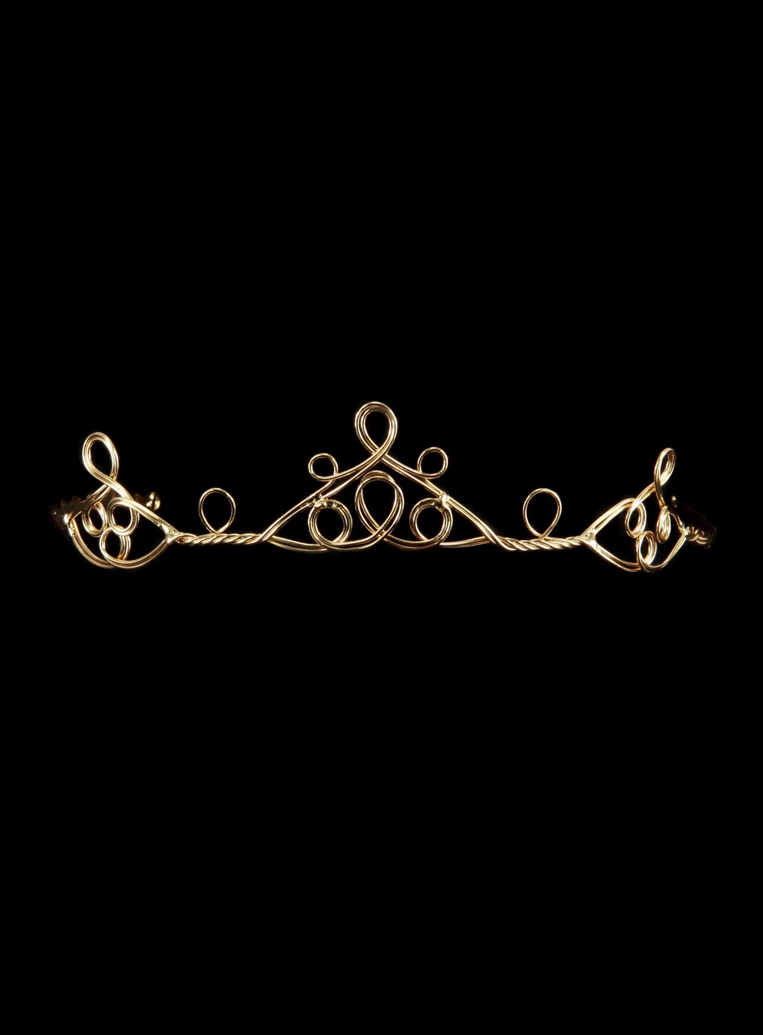 Elope Kostüm Jugendstil Diadem golden, Eleganter Kopfschmuck für die Märchen-, Fantasy- und LARP-Welt
