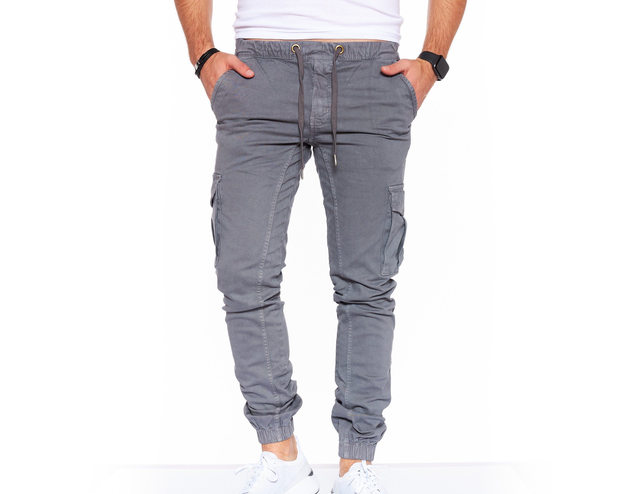 Styleko Chinohose Slim fit Cargohose Herren günstig online kaufen