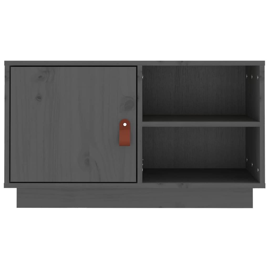 vidaXL TV-Schrank TV-Schrank Grau 70x34x40 (1-St) cm Massivholz Kiefer