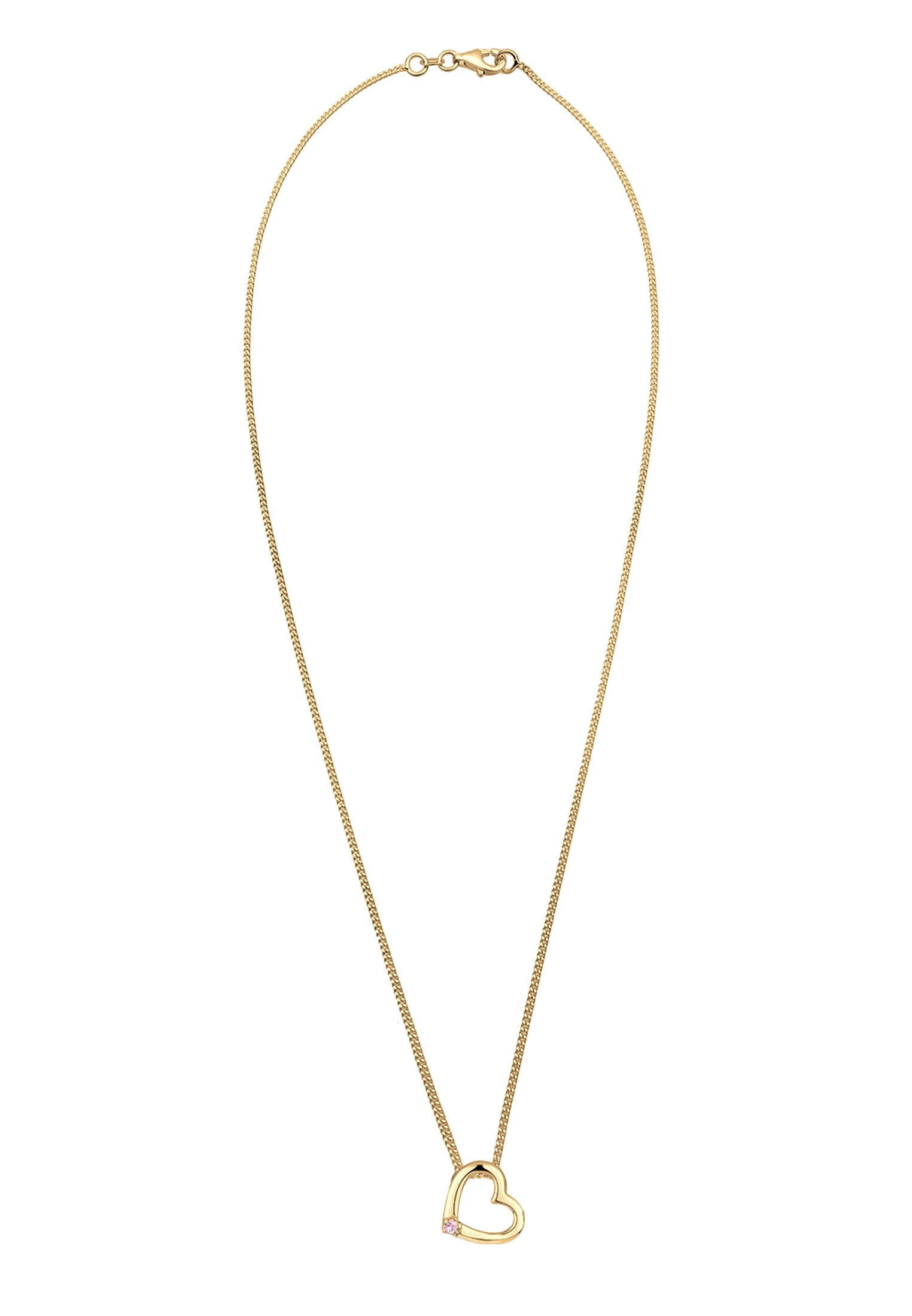 Elli Kette mit Anhänger Herz 925 Sterling Silber, mit Kristallen von Swarovski®, Herz