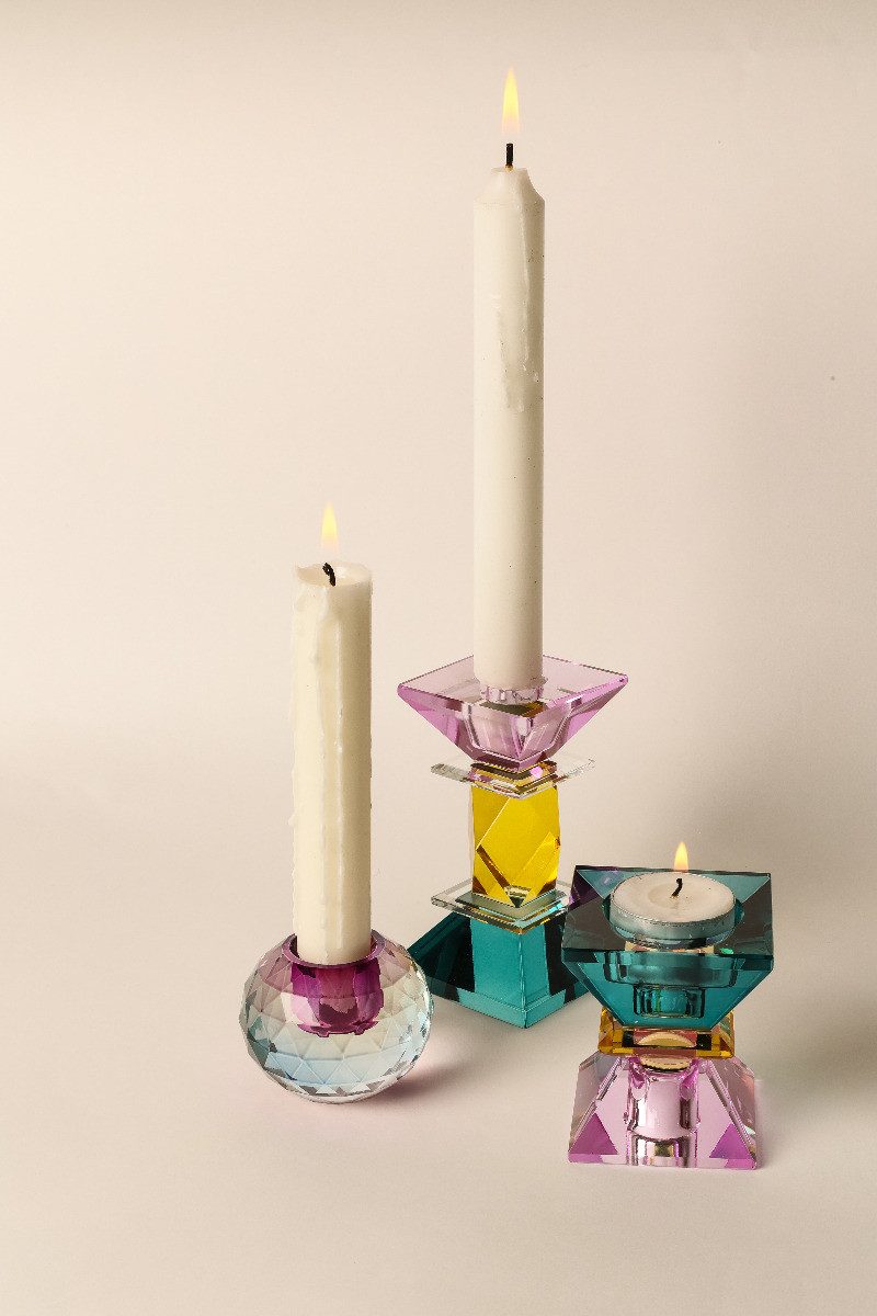 EJA International Kerzenhalter Kristall - Petrol, günstig online kaufen