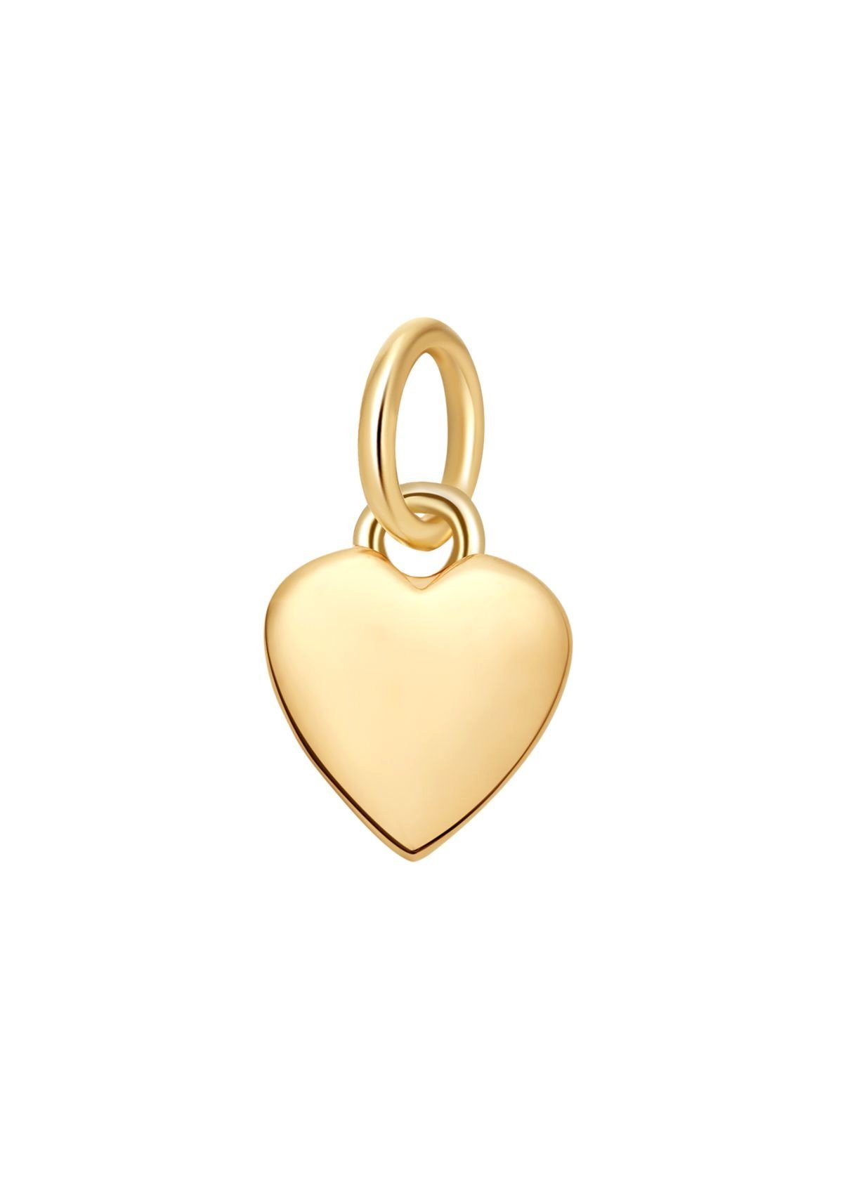 Dear Me Goldkette 585 Gold Kette Mitgefühl mit Herz Anhänger, 14K Massivgold  Halskette mit Liebe Charm, 585 Echtgold Schmuck