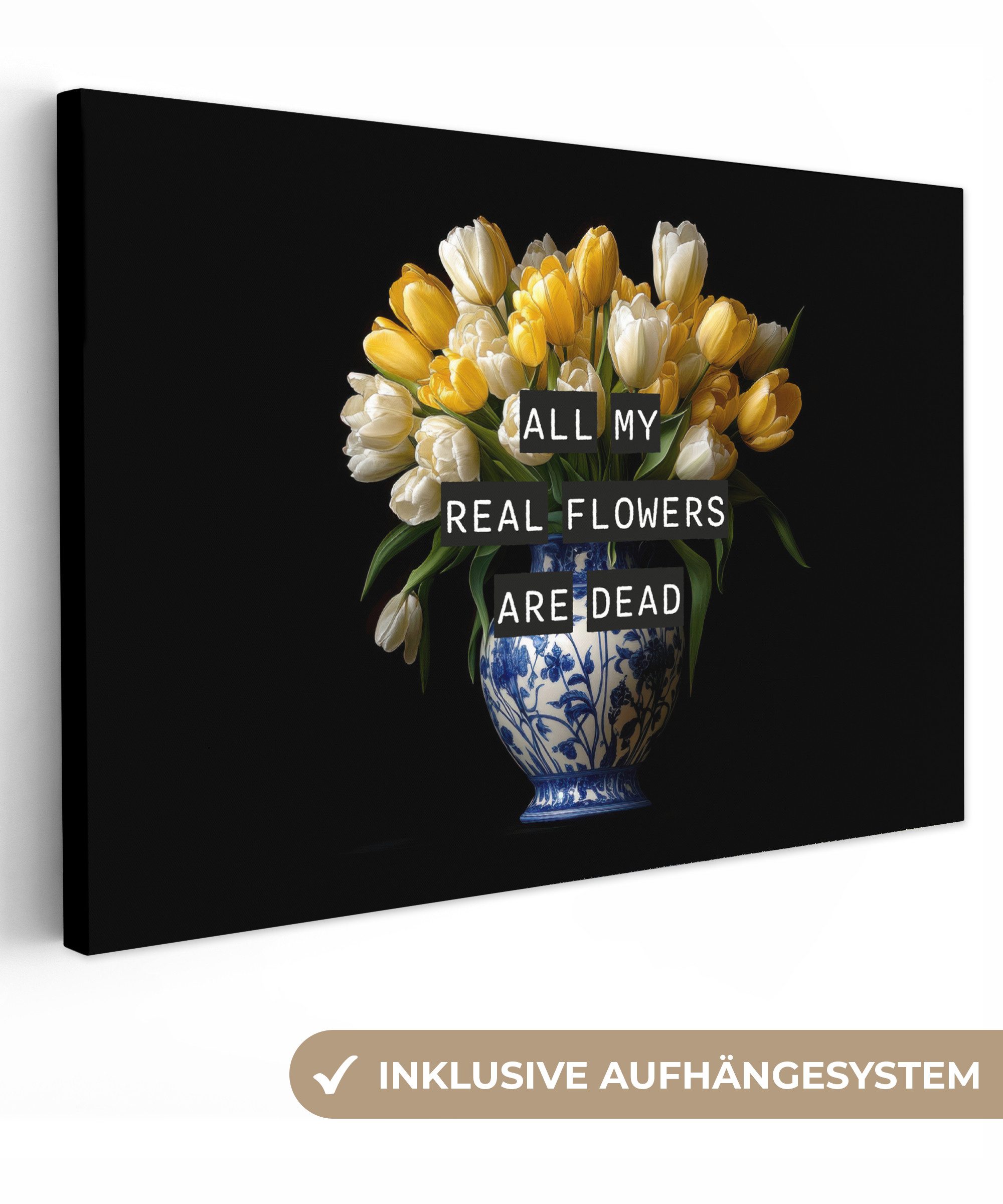 OneMillionCanvasses® Leinwandbild Zitate - Blume - günstig online kaufen