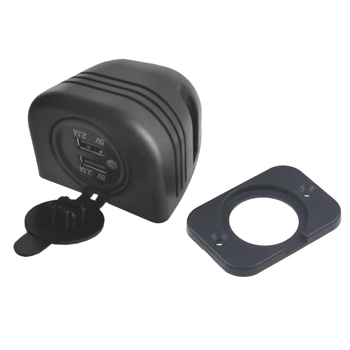 A79C 12V / 24V 2x USB Ladegerät mit Abdeckung für KFZ Boot Wohnmobil USB-Ladegerät
