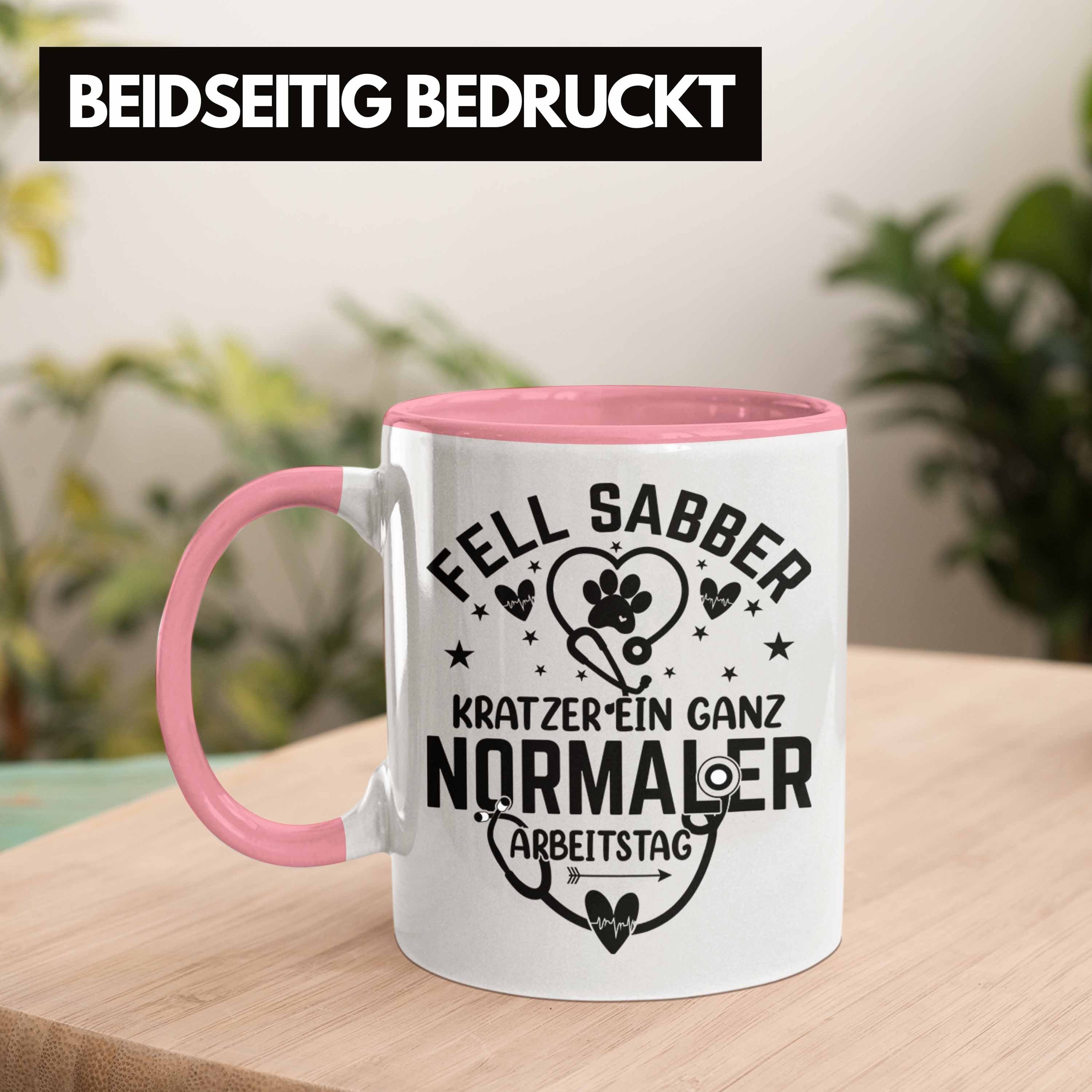 Trendation Rosa für Geschenkidee Tierarzt Tasse Tasse Ka Tierärztin Spruch Geschenk Lustiger