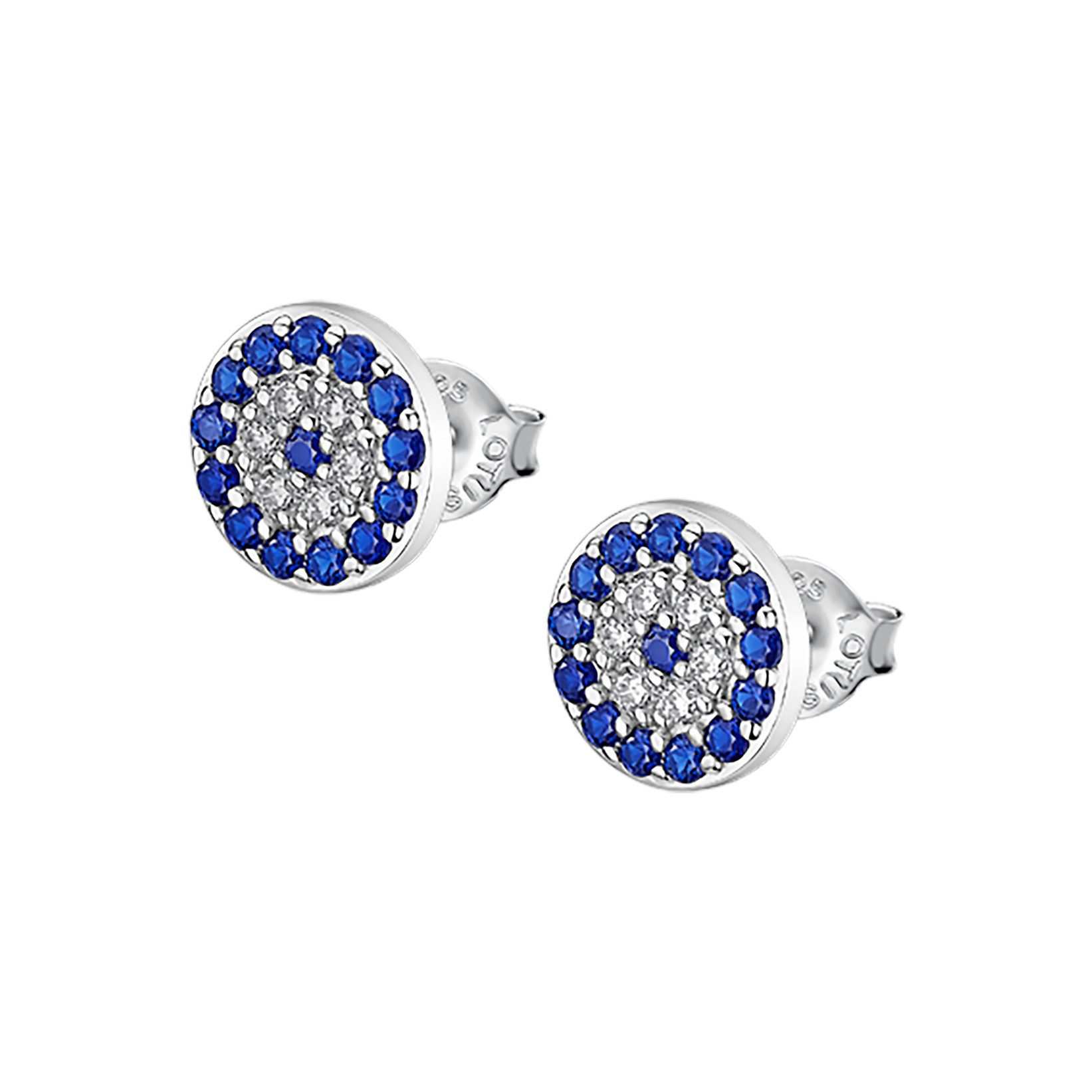 Lotus Paar Ohrstecker Silver Trendy LP1969-4/1 Blau Zirkonia 925 Silber 10,6 mm