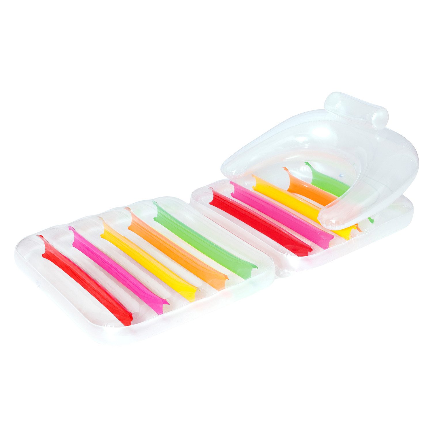 Bestway Badeinsel Summer Colors™, (Packung, 1-St., 178 x 80 x 49 cm), mit Rückenlehne + klappbarem Fußteil