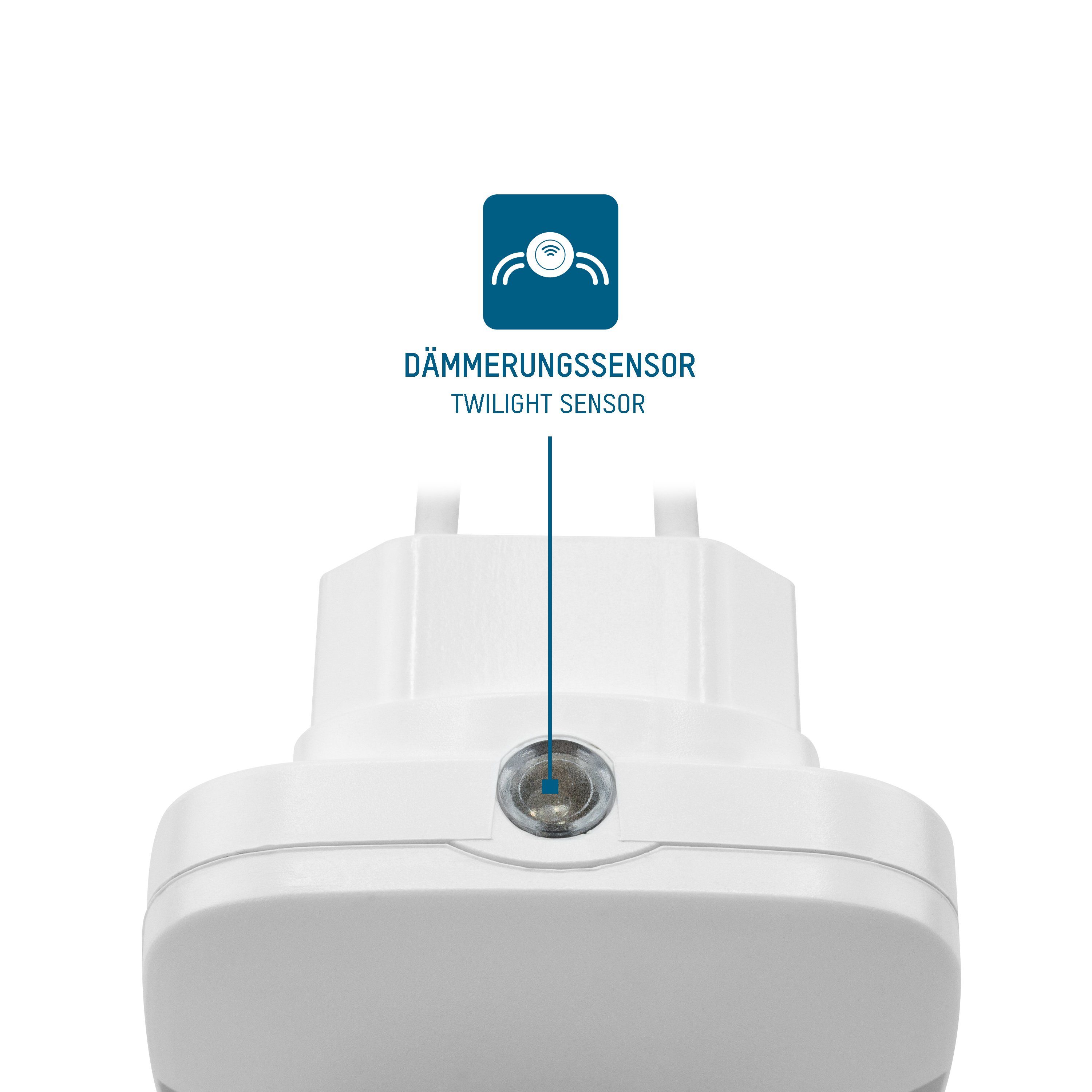 ANSMANN AG LED Nachtlicht LED Nachtlicht mit Dämmerungssensor - LED Leuchte stromsparend, SMD LED