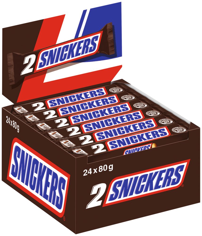 Snickers Süßigkeit SNICKERS Riegel 2Pack 24x80g