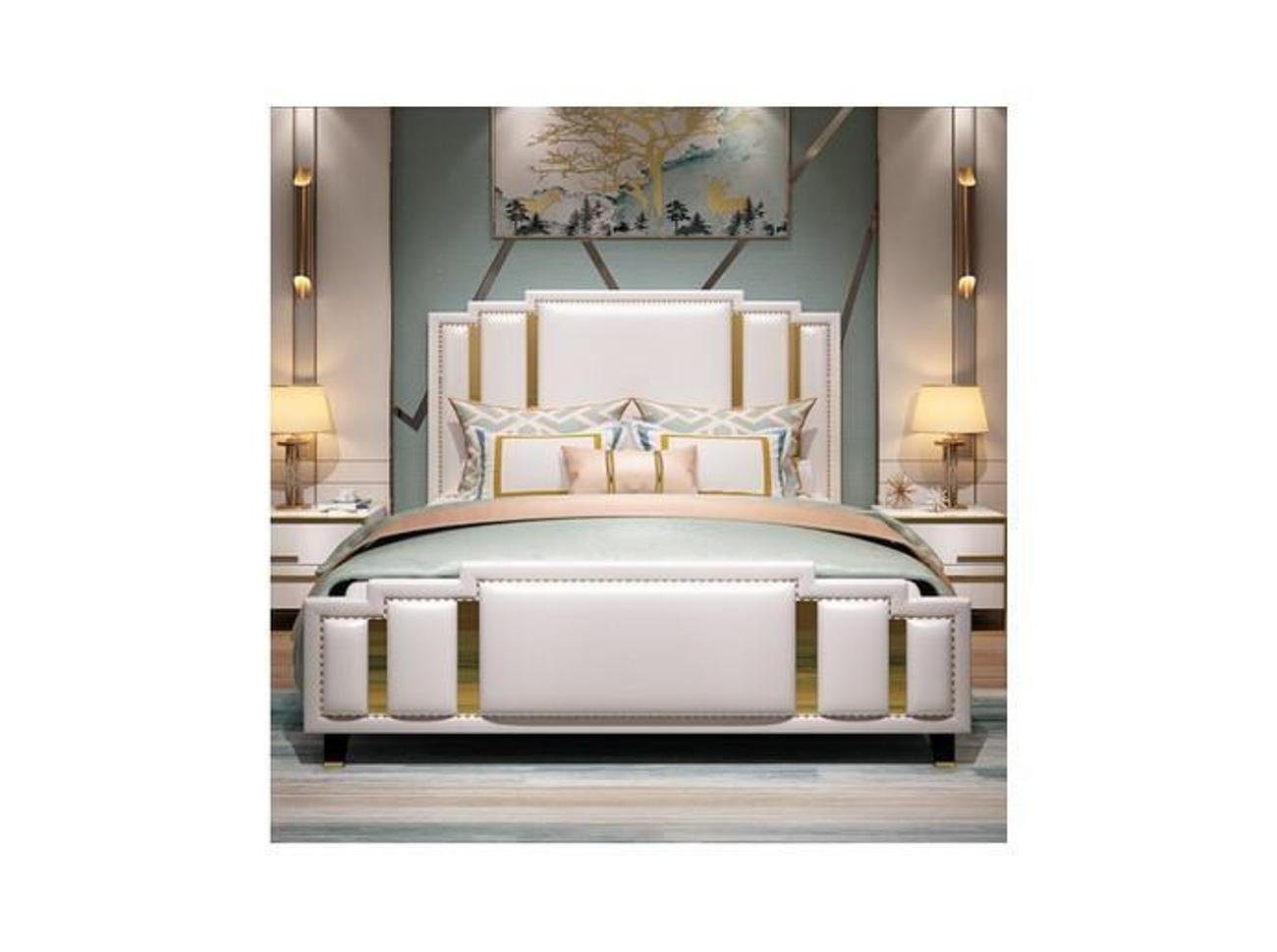 Nachttische), Bett 2x Schlafzimmer Set 3 Komplett tlg, Europa Luxus + (3-St., JVmoebel Nachttisch Bett Made Schlafzimmer-Set Design 1x Holz 2x in