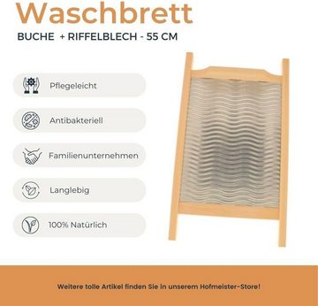 Hofmeister Wäschewanne Waschbrett aus Holz 55 cm, Buche