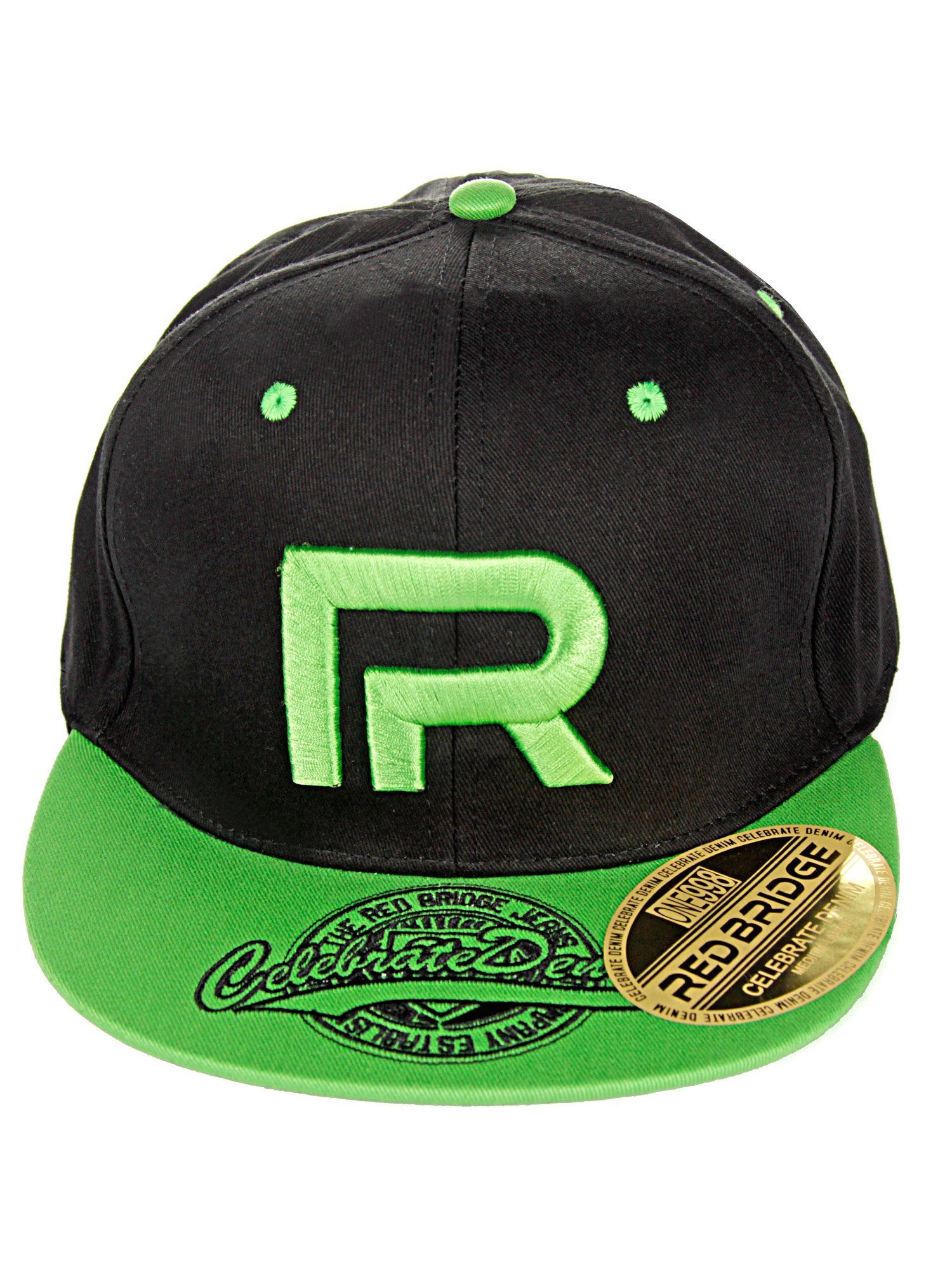 RedBridge Baseball Cap Wellingborough mit Druckverschluss schwarz-grün | Baseball Caps
