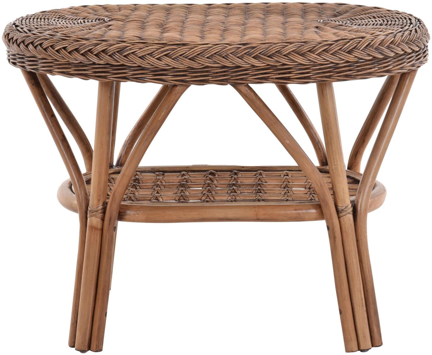 Krines Home Beistelltisch Rattan-Tisch/Ovaler Beistelltisch/Couchtisch Ratt günstig online kaufen