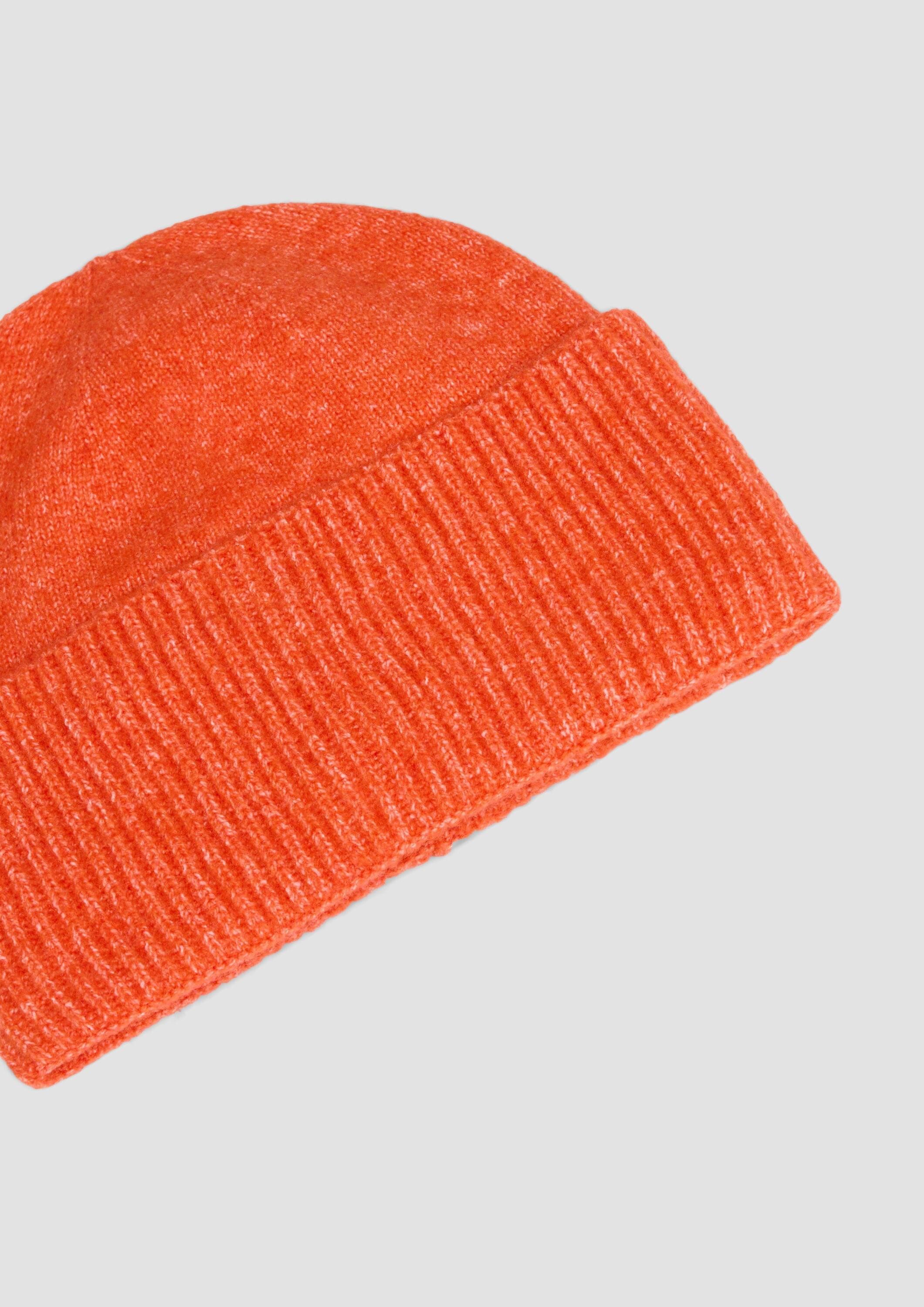 s.Oliver Strickmütze Mütze Strickmütze mit Umschlag