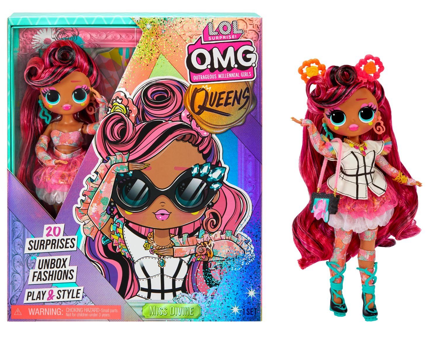 MGA ENTERTAINMENT Anziehpuppe MGA Entertainment 579922EUC - L.O.L. Surprise OMG Queens - Miss Divine