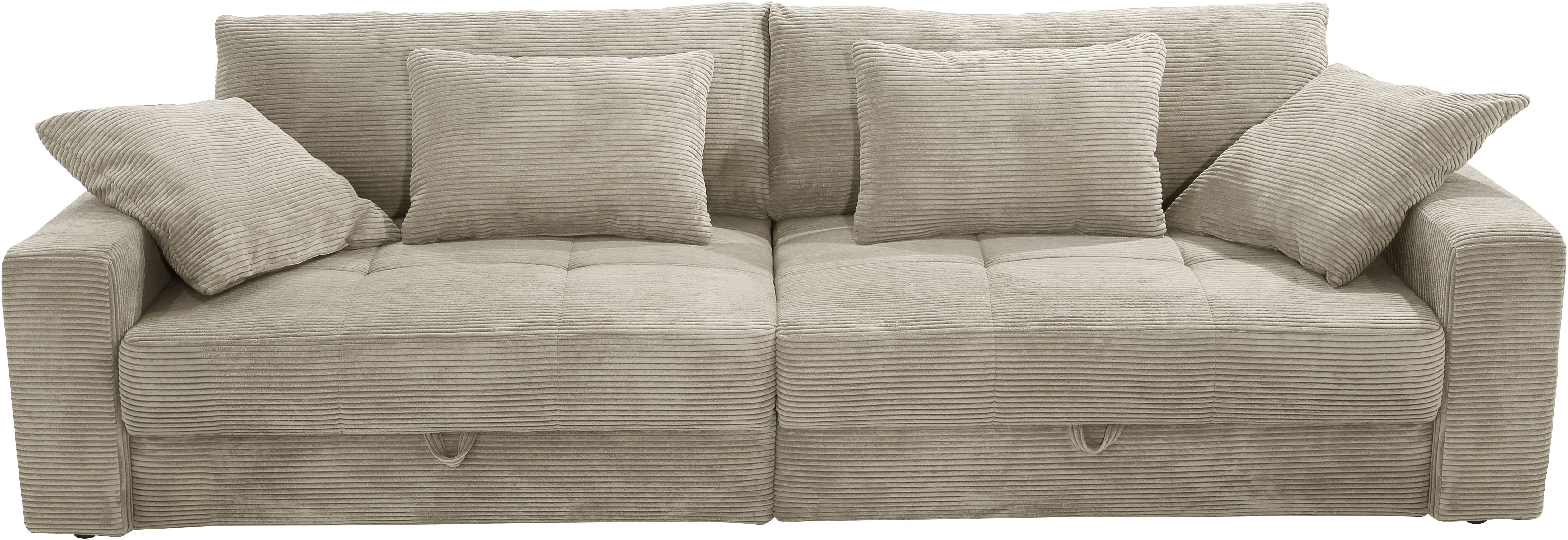 Jockenhöfer Gruppe Big-Sofa Space XL, B: 284 cm, Mega-Sofa mit Bettkasten & 4 Zierkissen