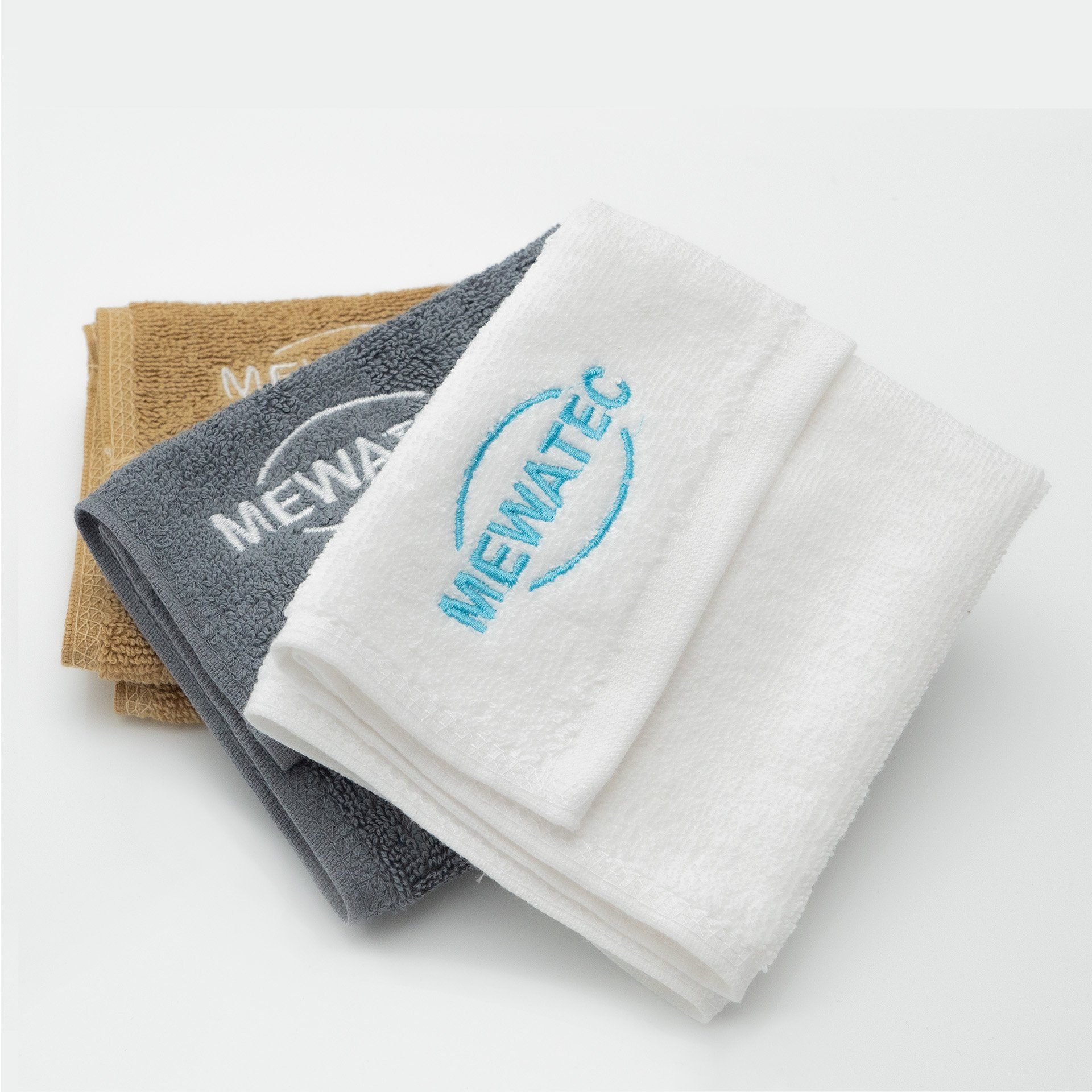 MEWATEC Waschlappen Premium-Trockentücher in weiß, grau, sand (14-tlg)
