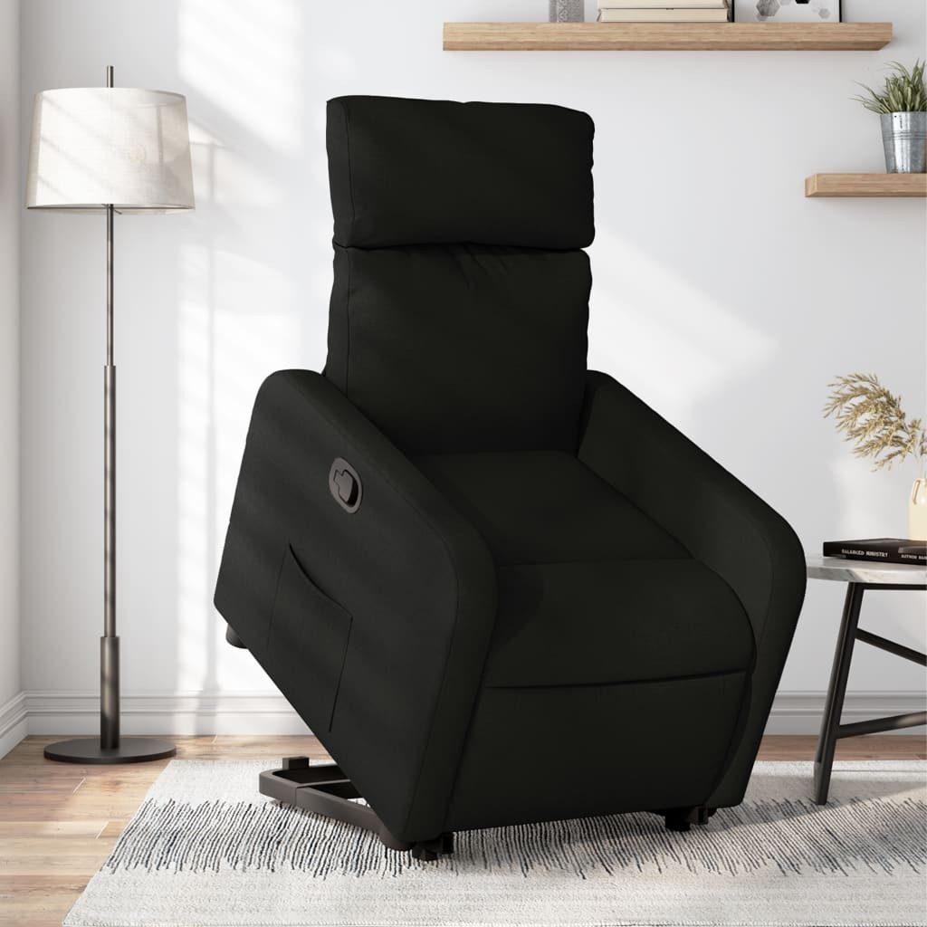 Massagesessel Relaxsessel mit elektrischer Aufstehhilfe 66x89,5x95,5 cm Schwarz