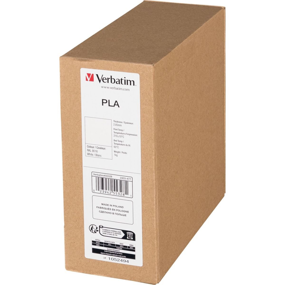 Verbatim Filament 3D Printer Filament PLA 2,85 mm 1 kg