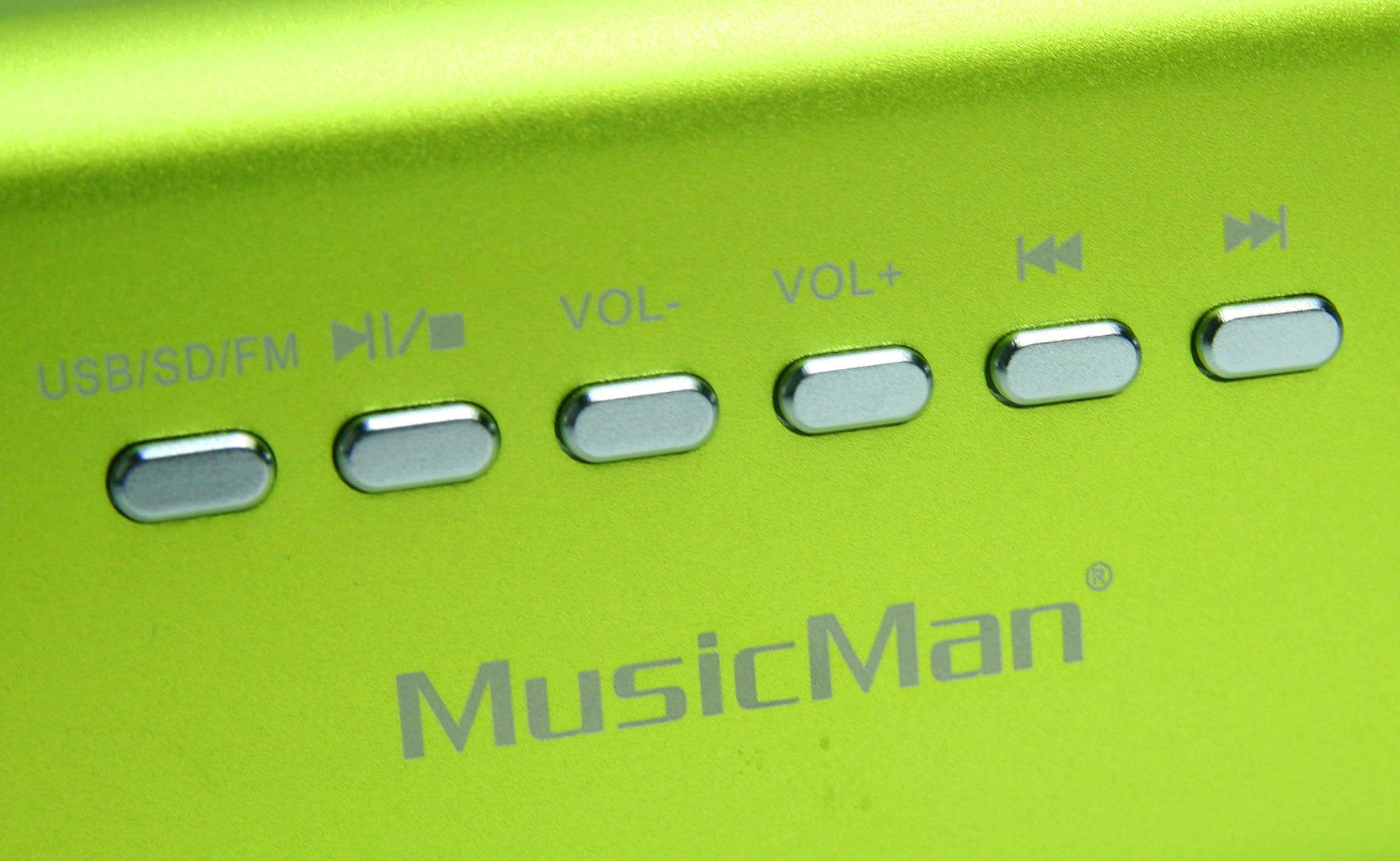 MA MusicMan Portable-Lautsprecher (6 Technaxx grün 2.0 Soundstation W)